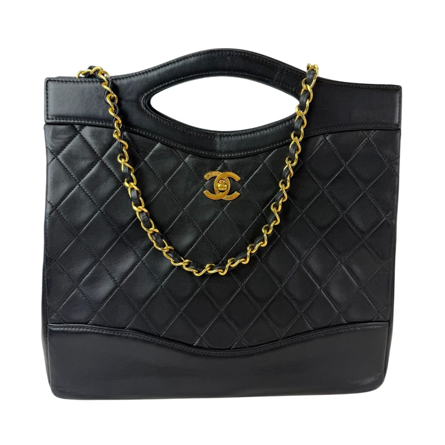 
                  
                    Chanel Vintage Cut Out Chain Handle Bag Quilted Lambskin Medium
                  
                