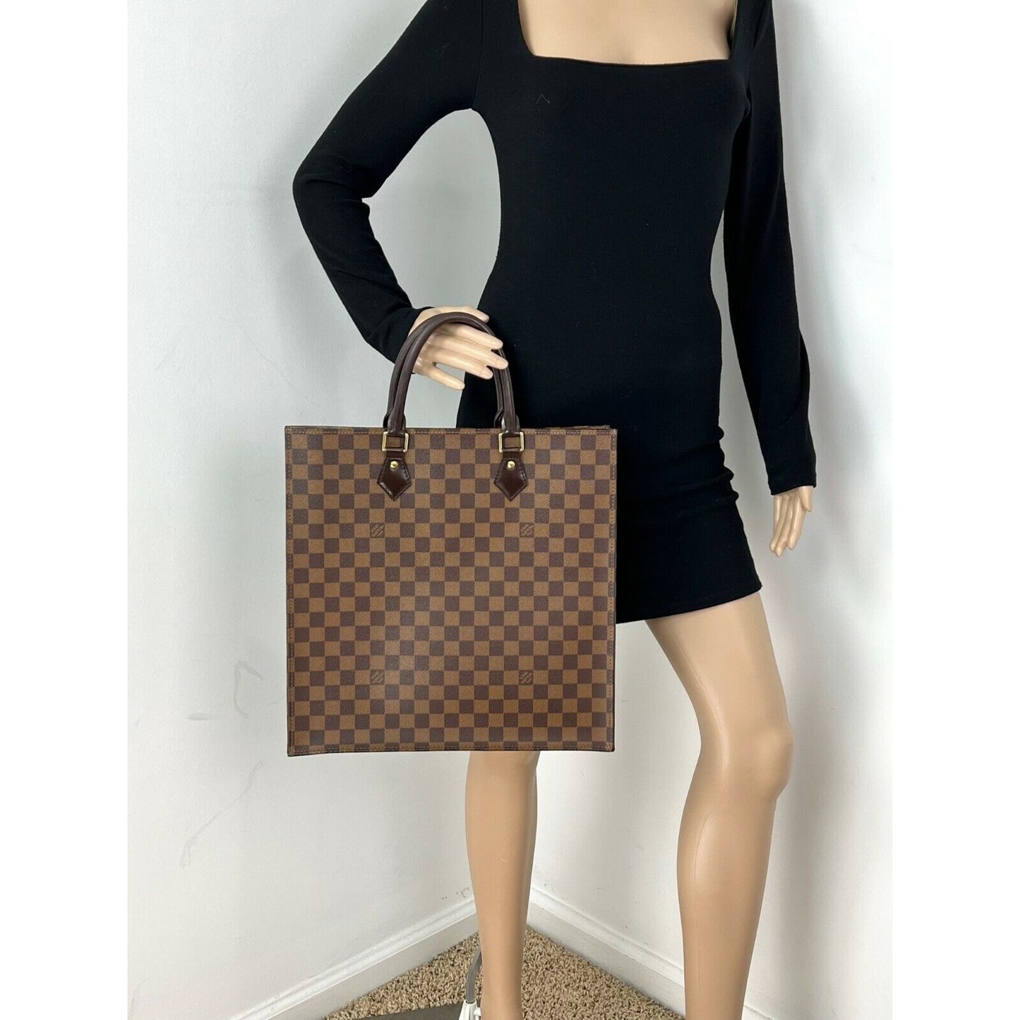 
                  
                    Louis Vuitton Sac Plat Damier Ebene Canvas Shopping Tote Bag
                  
                