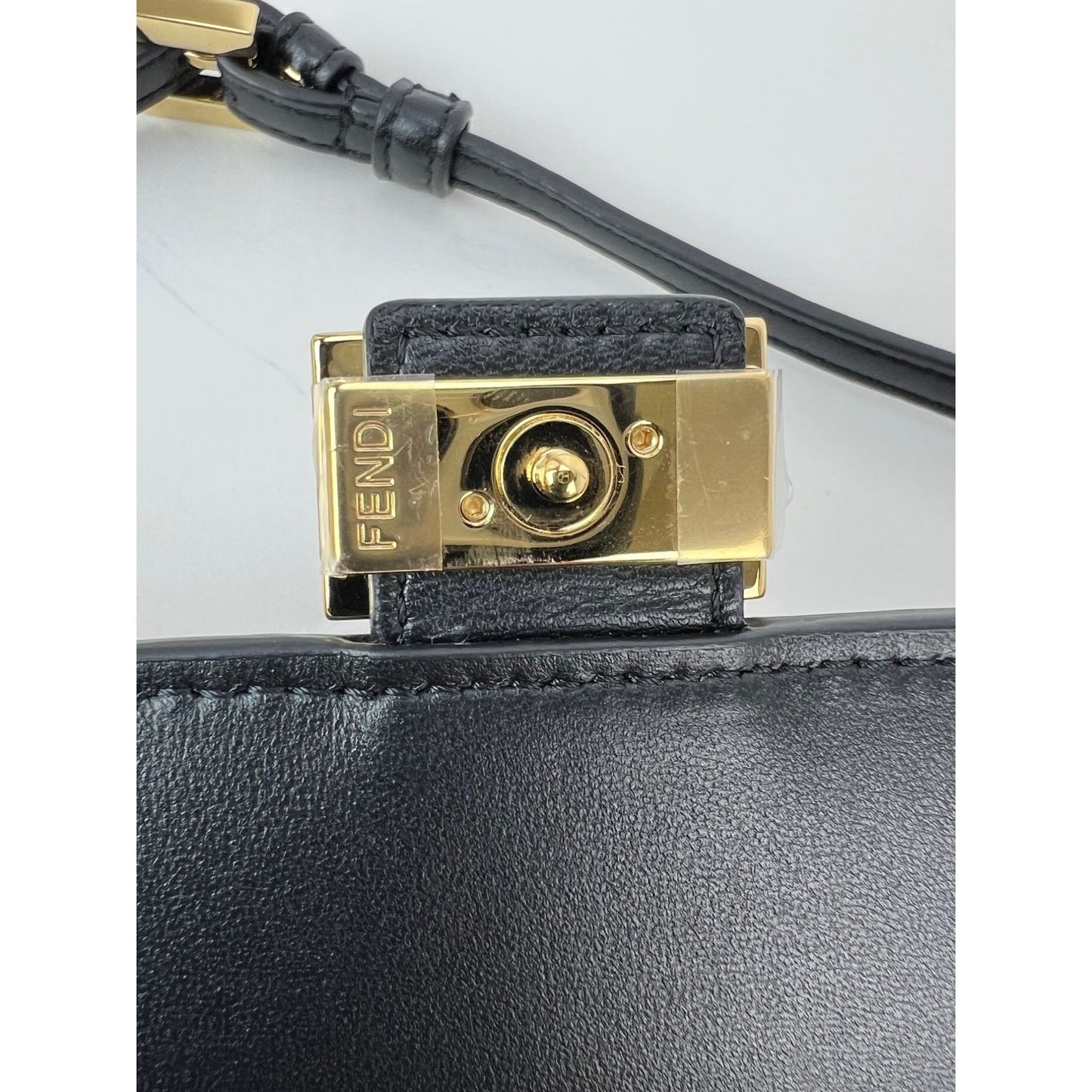
                  
                    Fendi Tube Wallet on a Chain Black Nappa Leather Crossbody Bag
                  
                