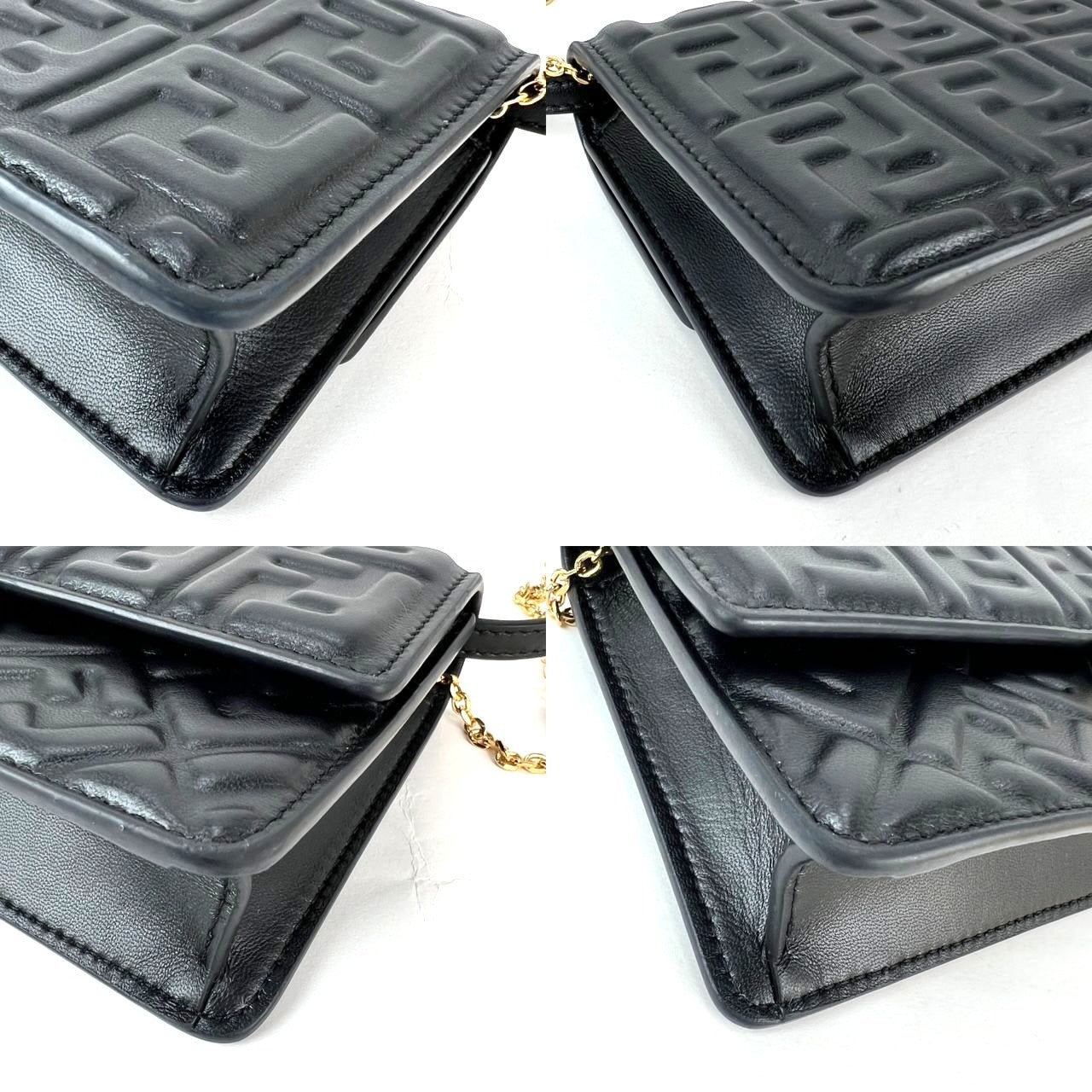
                  
                    Fendi Tube Wallet on a Chain Black Nappa Leather Crossbody Bag
                  
                