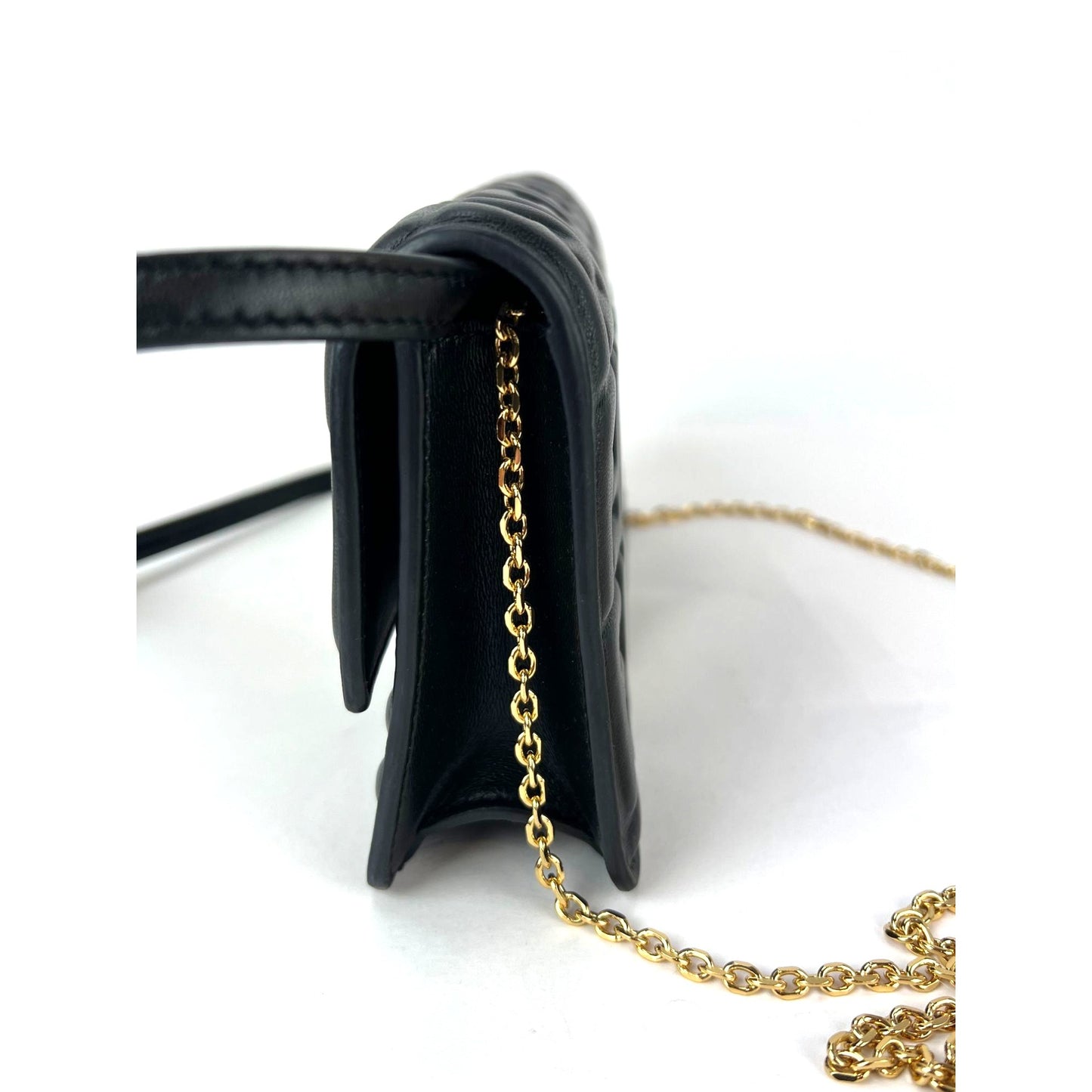 
                  
                    Fendi Tube Wallet on a Chain Black Nappa Leather Crossbody Bag
                  
                