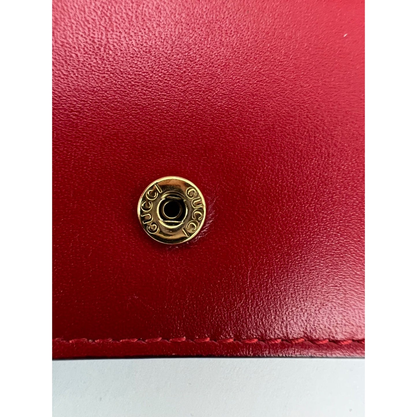 
                  
                    Gucci Guccissima Bifold Cherries Compact Red Leather Wallet  
                  
                