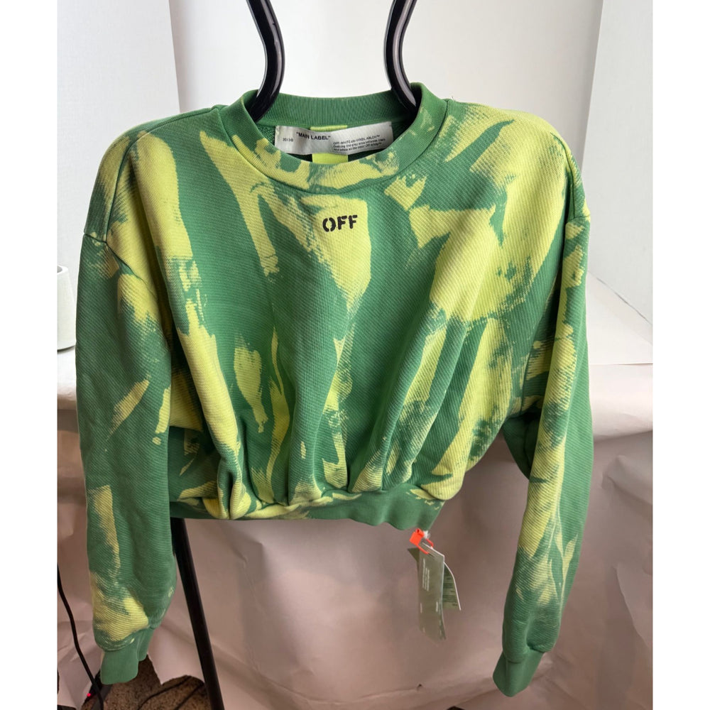 
                  
                    OFF White Tye Dye Xtra Crop Sweatsh Light Green Sweatshirt
                  
                