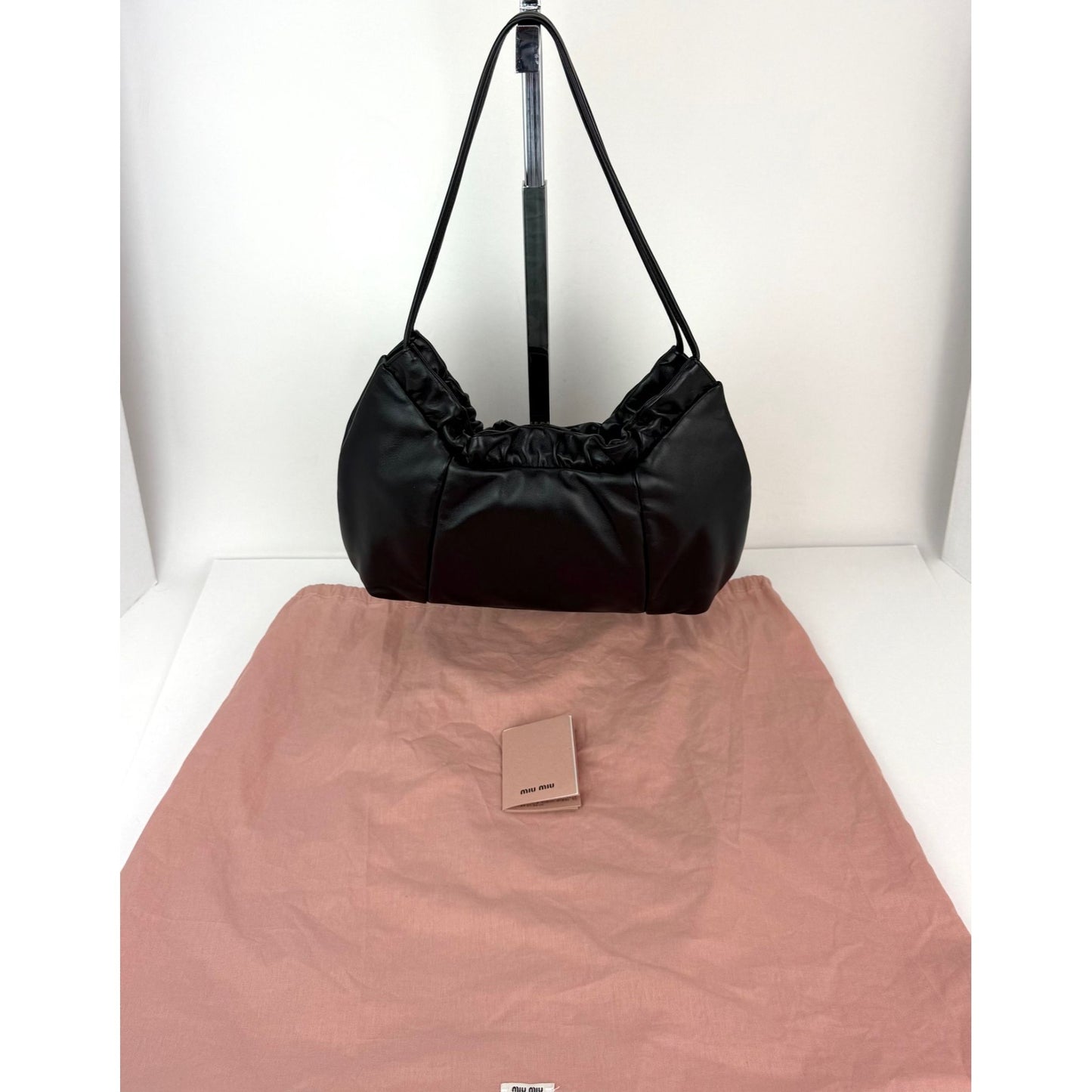 
                  
                    Miu Miu Nappa Black Leather Hobo Bag
                  
                