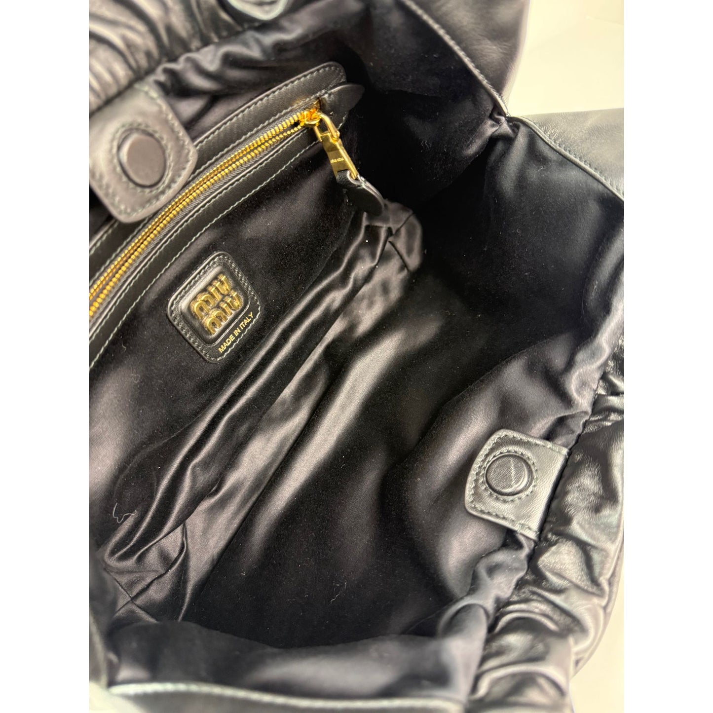 
                  
                    Miu Miu Nappa Black Leather Hobo Bag
                  
                