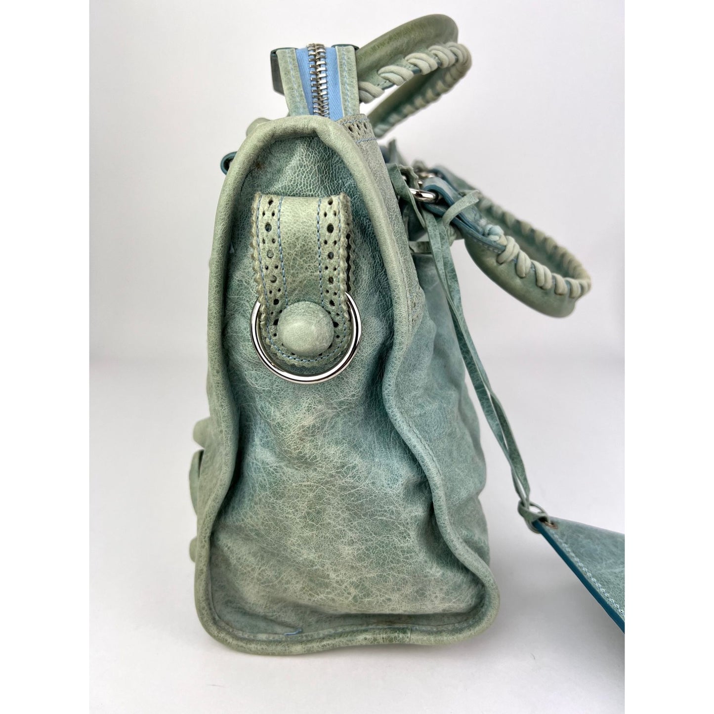 
                  
                    Balenciaga Agneau Giant Brogues Light Green Hardware City Distressed Bag Vintage
                  
                