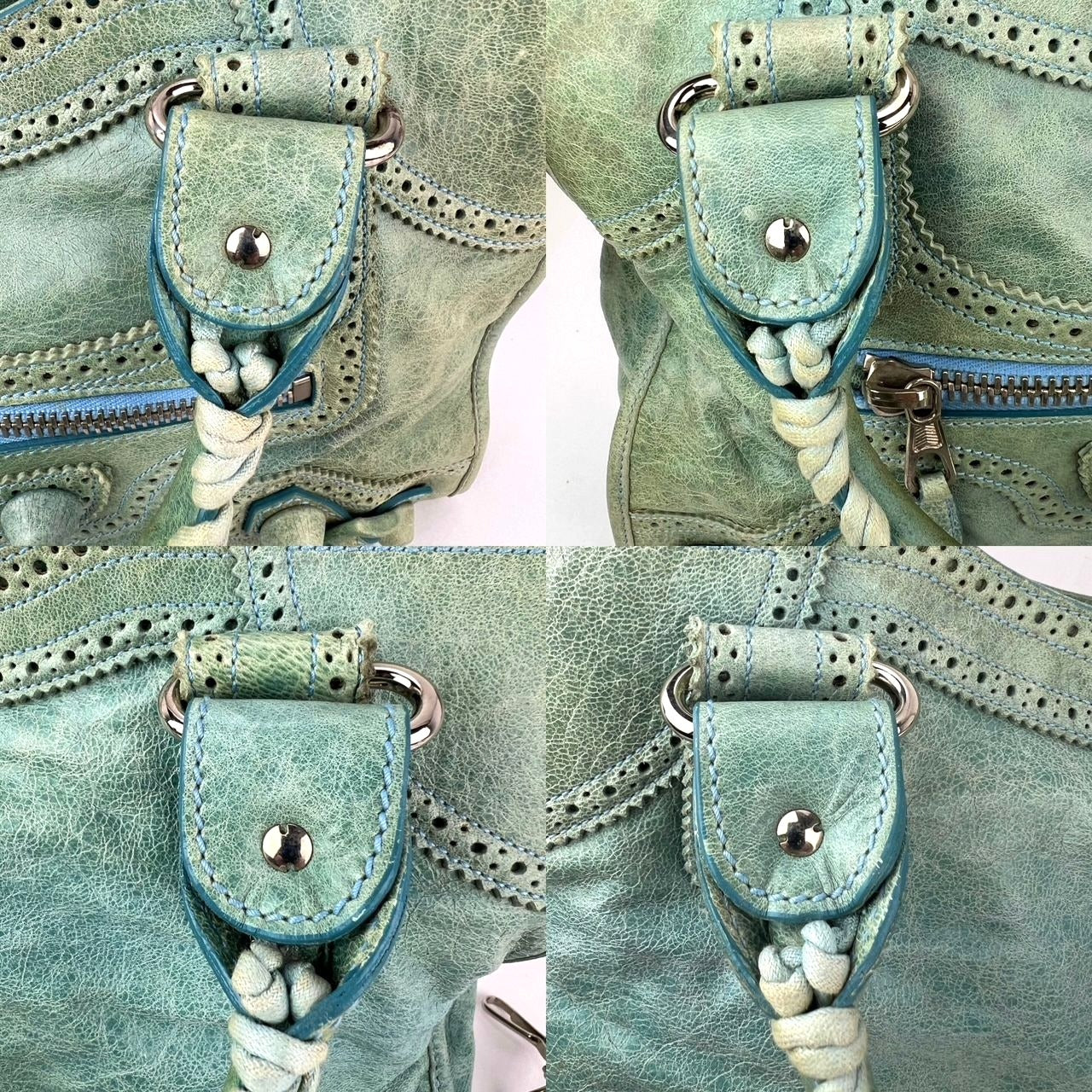 
                  
                    Balenciaga Agneau Giant Brogues Light Green Hardware City Distressed Bag Vintage
                  
                