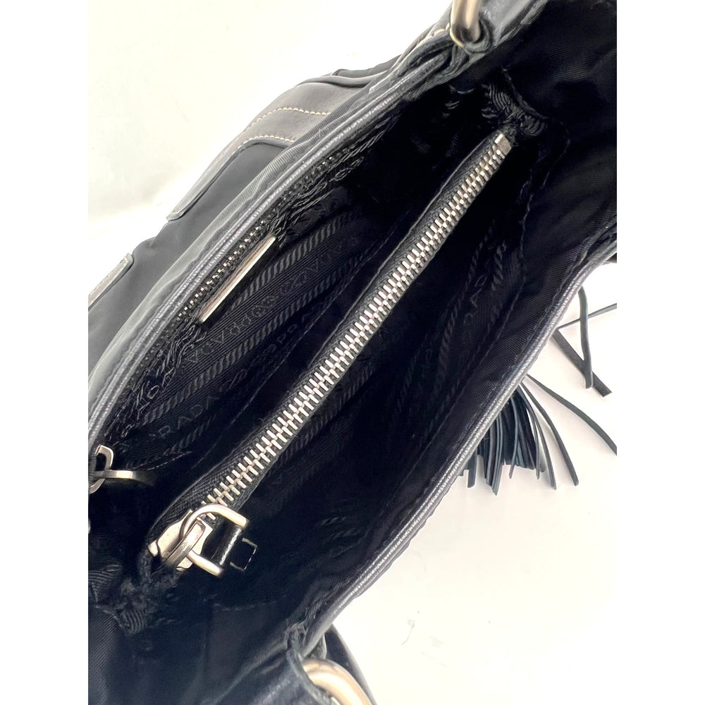
                  
                    Prada Tessuto Small Nylon tassel Black Shoulder Bag
                  
                