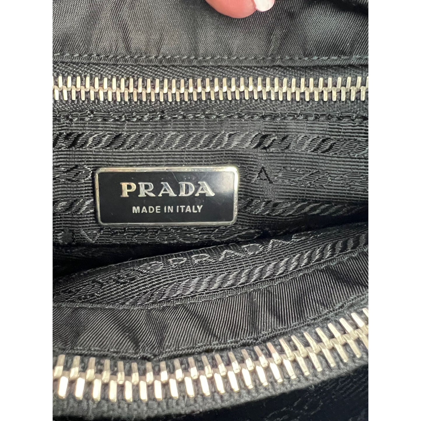 
                  
                    Prada Tessuto Small Nylon tassel Black Shoulder Bag
                  
                