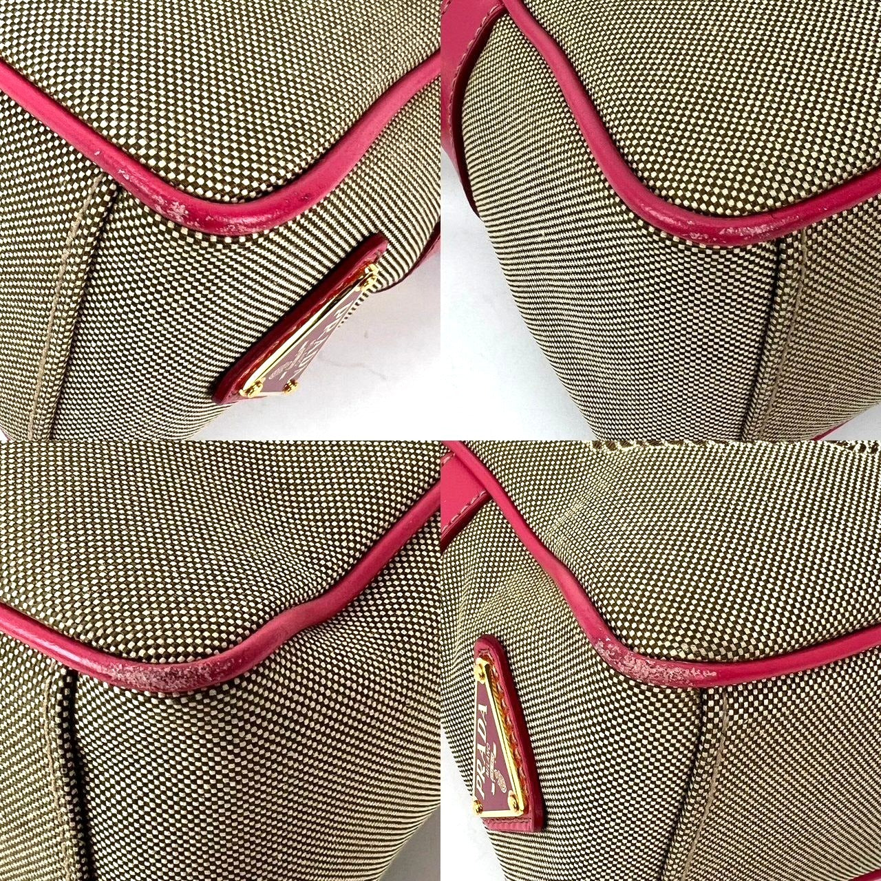 
                  
                    Prada Jacquard Khaki Canvas Camera Corda Peonia Crossbody Bag
                  
                