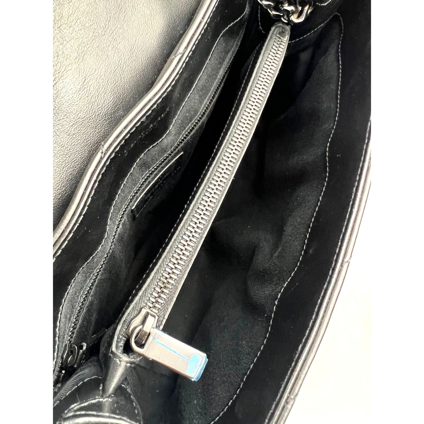 
                  
                    Saint Laurent Medium Loulou Bag Quilted Black Leather Monochrome YSL Flap
                  
                