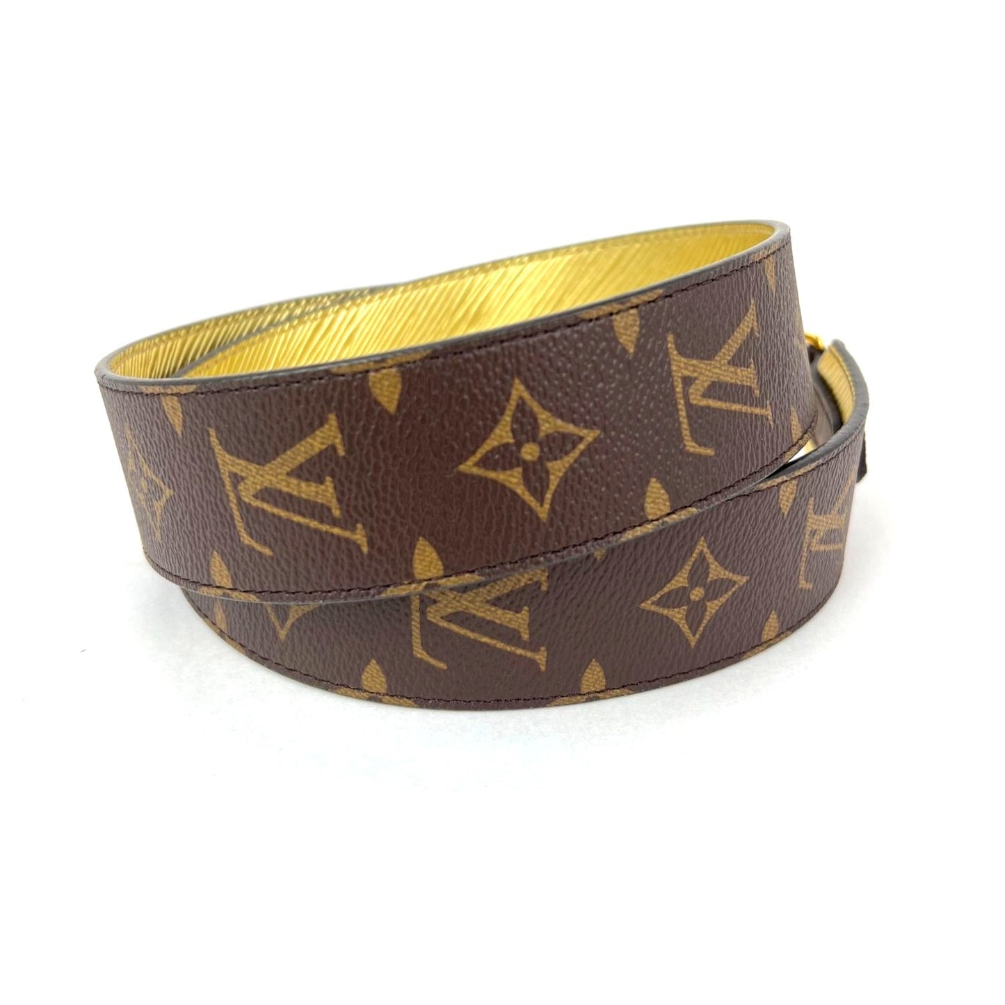 
                  
                    Louis Vuitton Bandouliere Reversible Monogram Gold Epi Leather Shoulder Strap Brown
                  
                