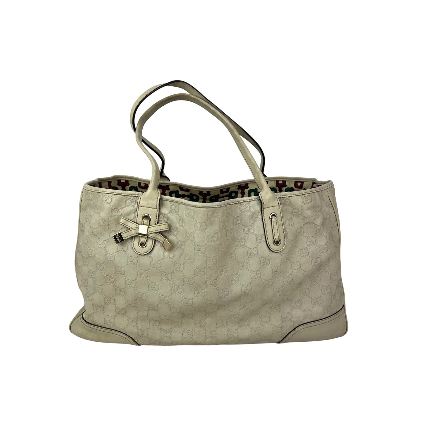 
                  
                    Gucci Guccissima Large Princy White Leather Tote Bag
                  
                
