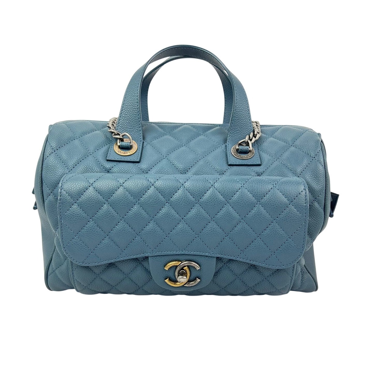
                  
                    Chanel Quilted Caviar Large Blue Bowling Bag Ruthenium
                  
                
