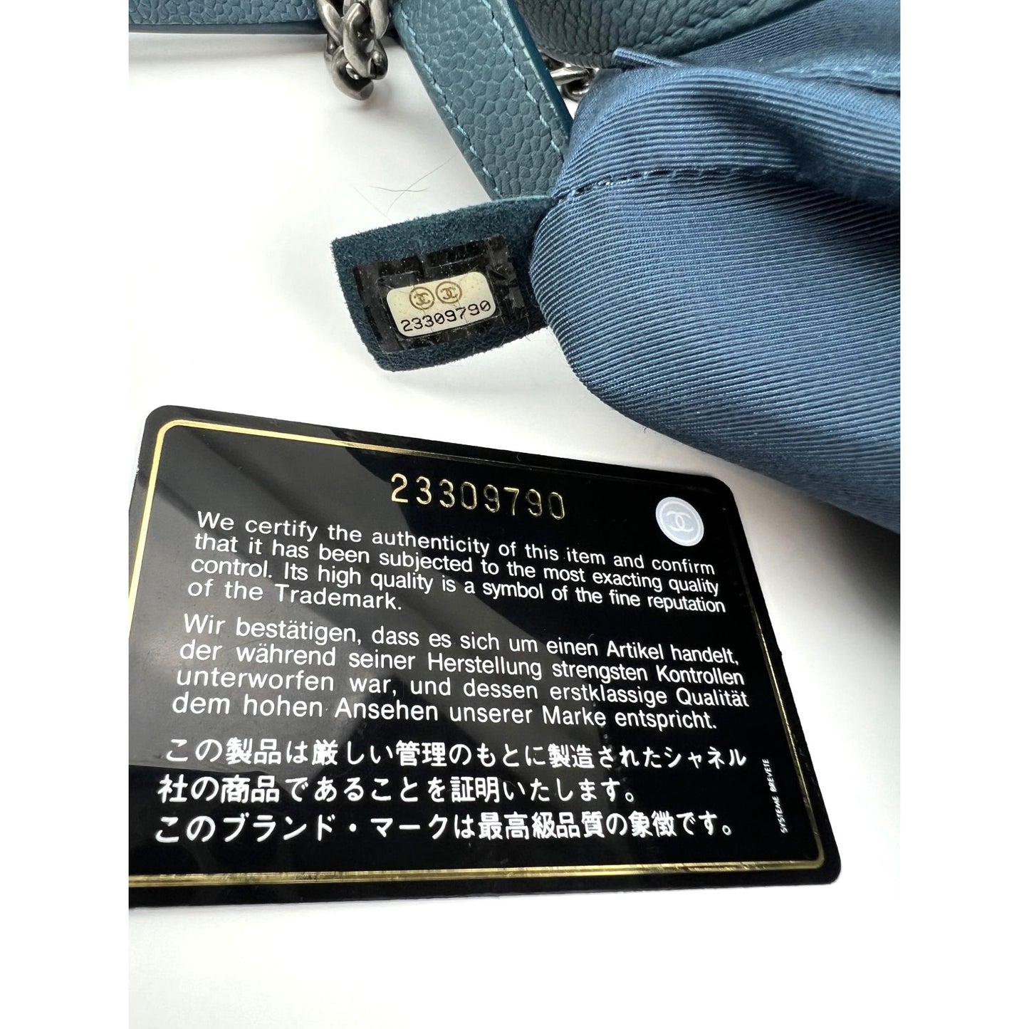 
                  
                    Chanel Quilted Caviar Large Blue Bowling Bag Ruthenium
                  
                