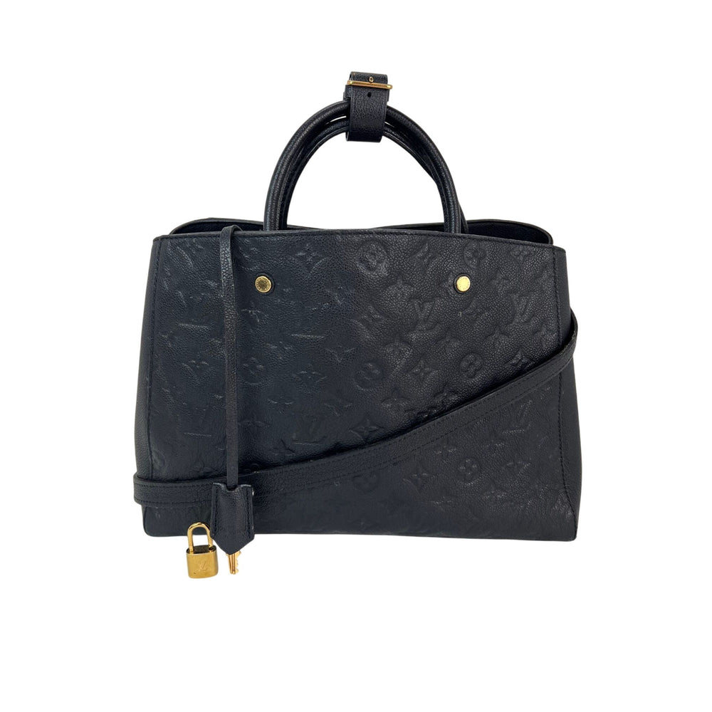 Louis Vuitton Montaigne GM Black Empriente Leather Shouder bag