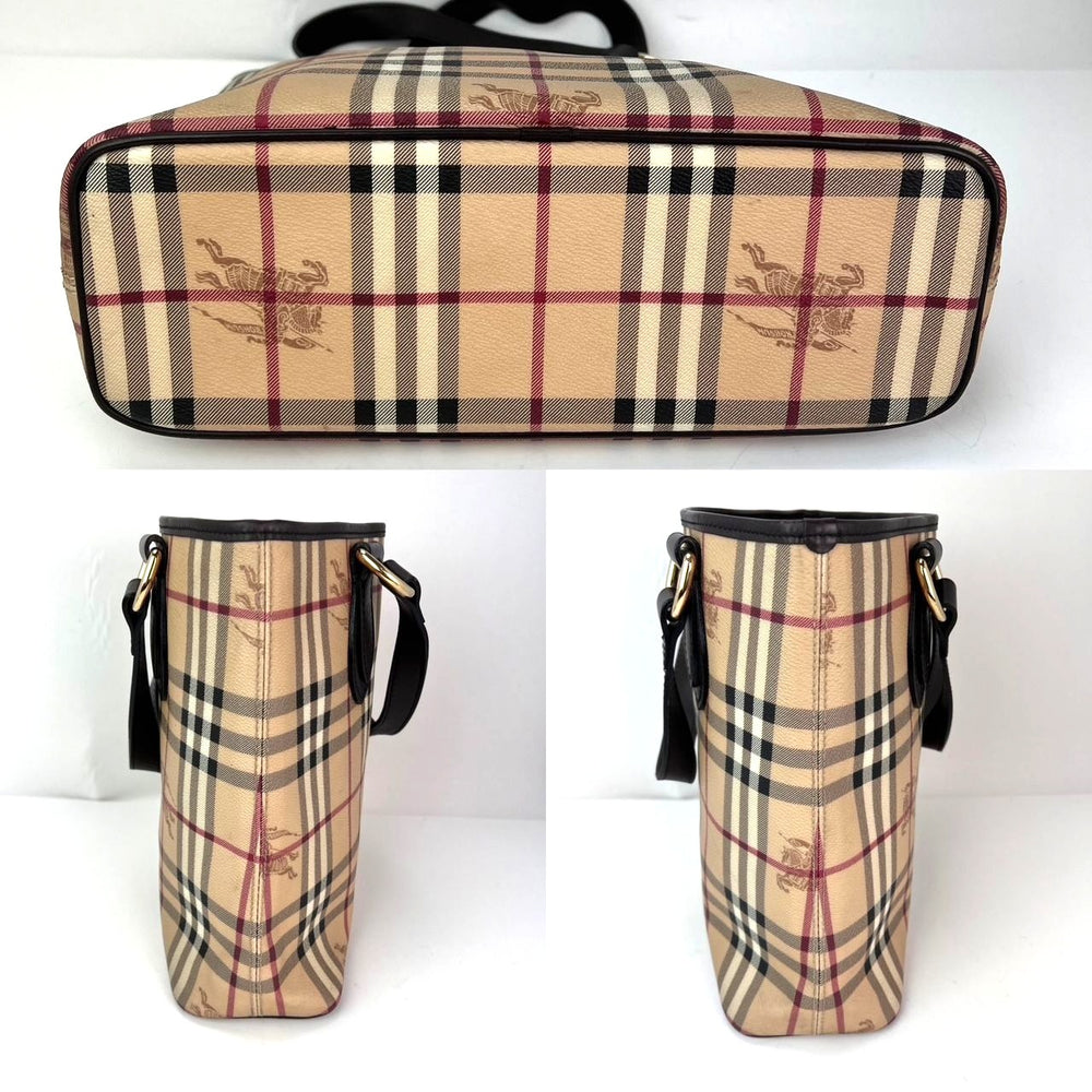 
                  
                    Burberry haymarket Check Small Onslow Brown Tote Bag
                  
                