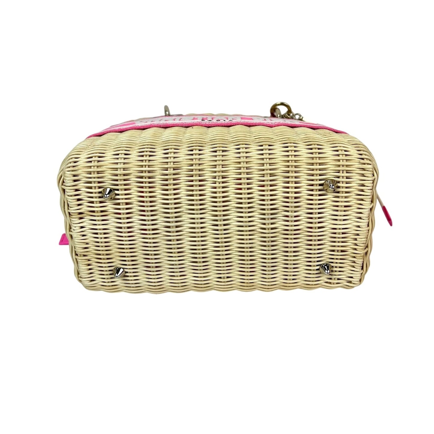 
                  
                    Christian Wicker Oblique Fluorescent Pink Medium Lady Bag
                  
                