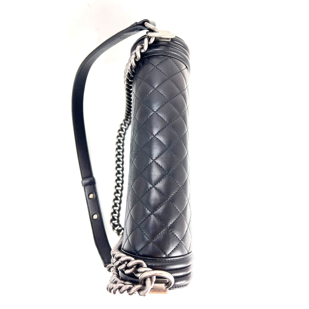 
                  
                    Chanel Lambskin Quilted Black New Medium Boy Flap Bag
                  
                