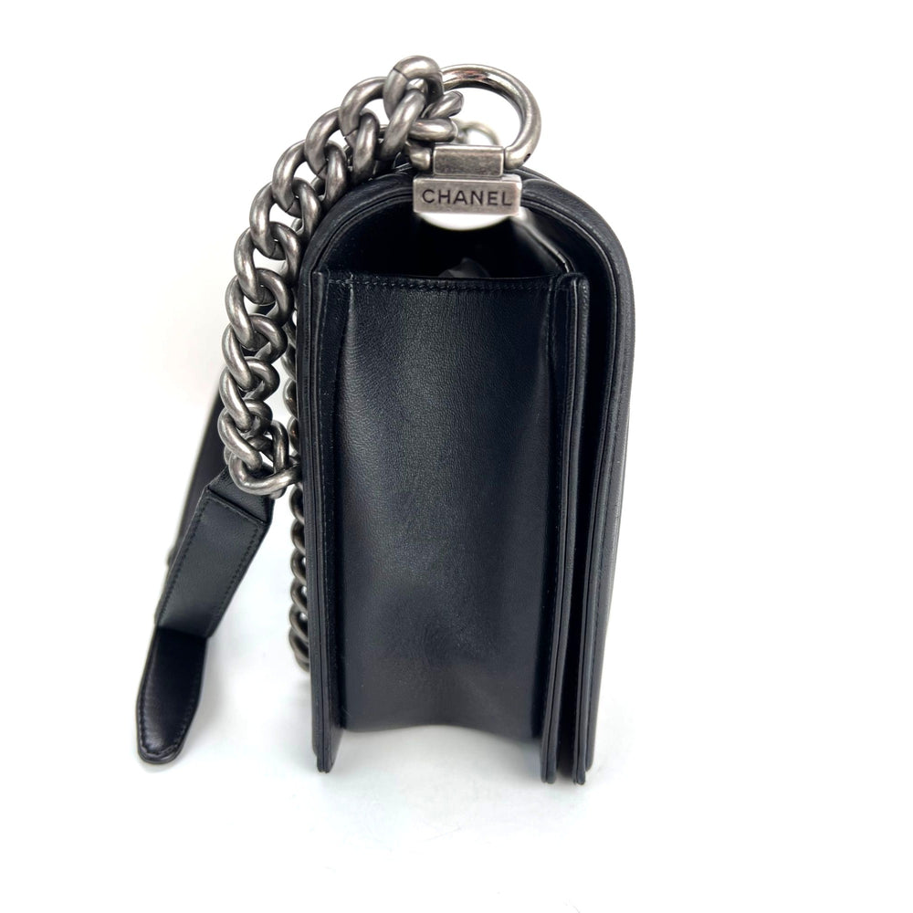 
                  
                    Chanel Lambskin Quilted Black New Medium Boy Flap Bag
                  
                