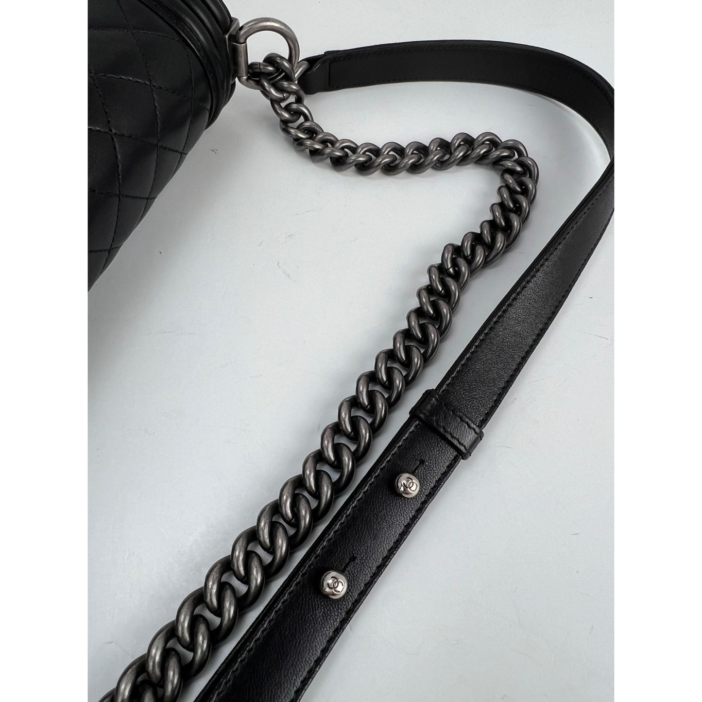 
                  
                    Chanel Lambskin Quilted Black New Medium Boy Flap Bag
                  
                