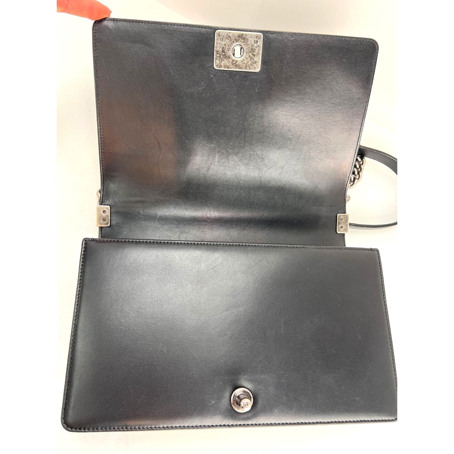 
                  
                    Chanel Lambskin Quilted Black New Medium Boy Flap Bag
                  
                