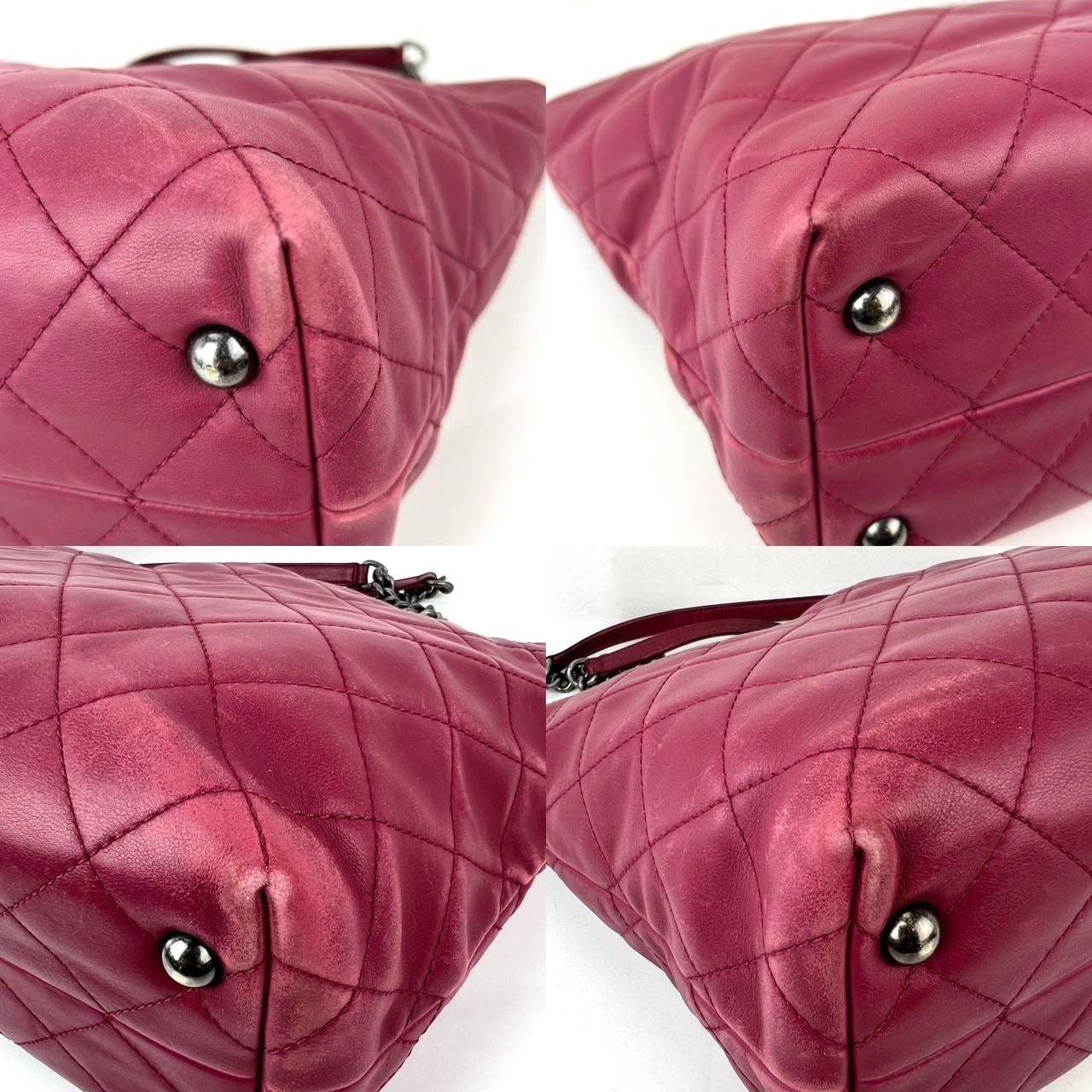 
                  
                    Chanel Shopping in Chains Quilted Leather Burgundy Tote Bag
                  
                