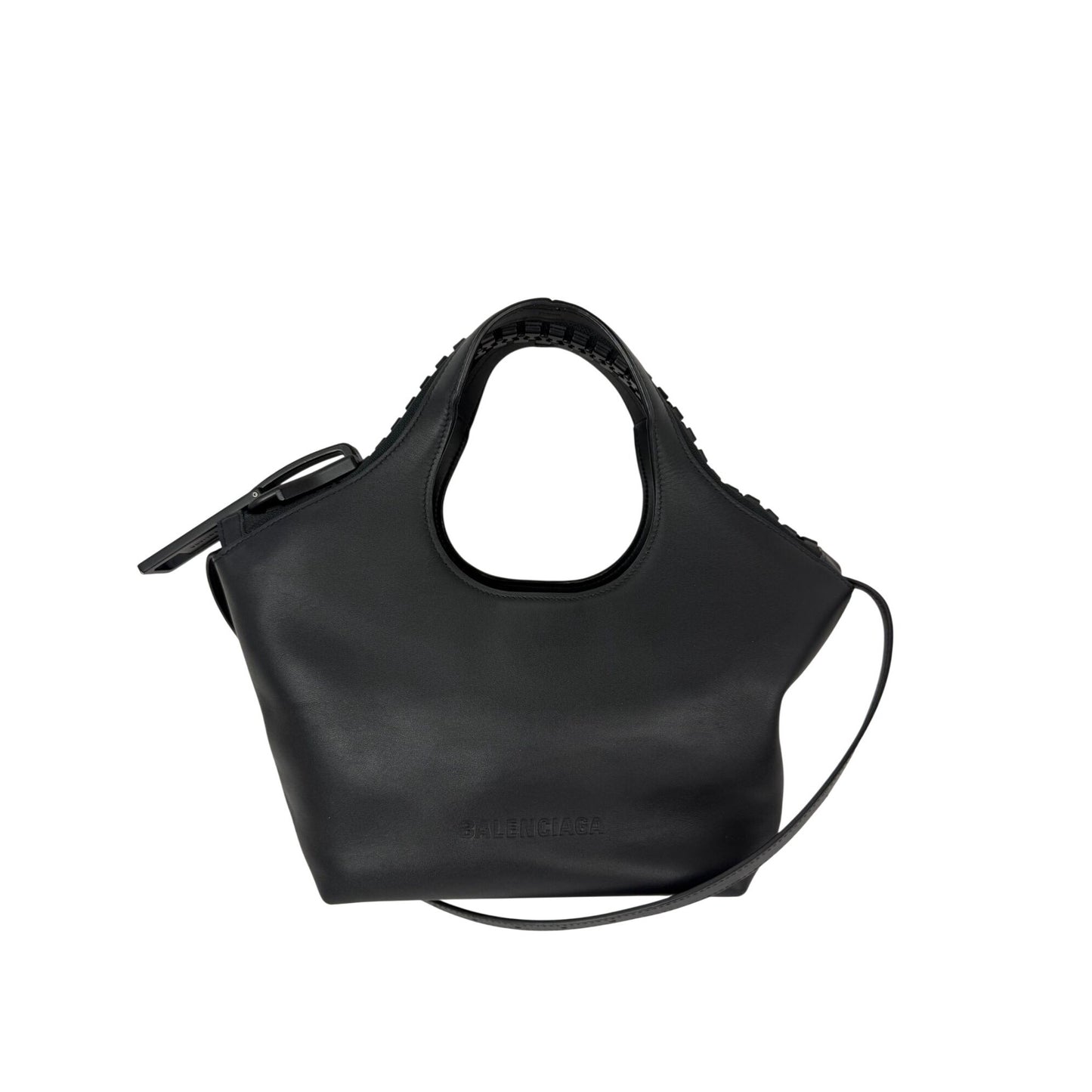 
                  
                    Balenciaga Calfskin Leather Megazip Black Shoulder Bag
                  
                