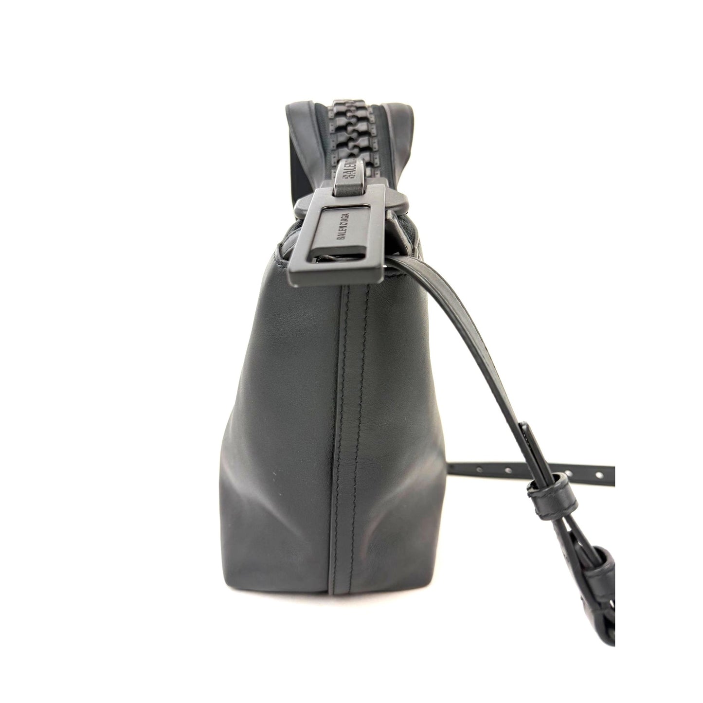 
                  
                    Balenciaga Calfskin Leather Megazip Black Shoulder Bag
                  
                