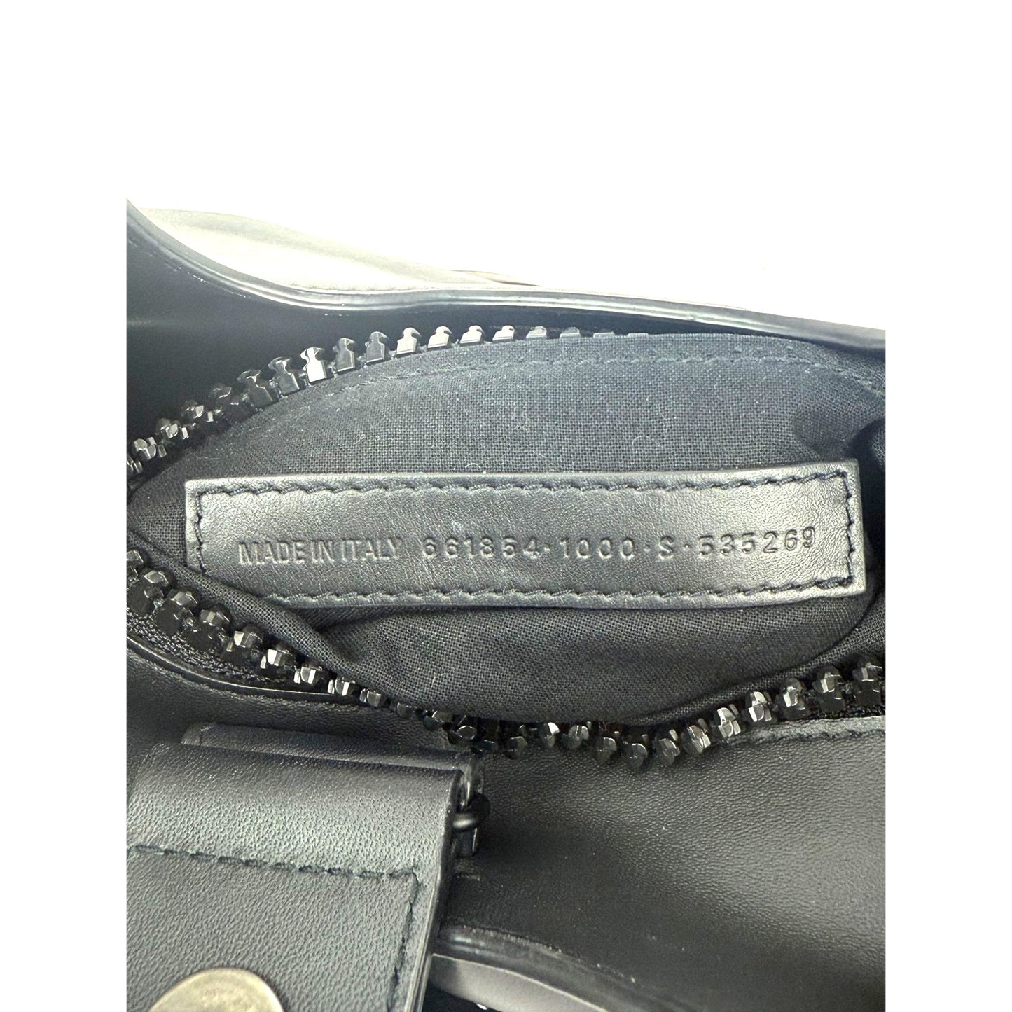 
                  
                    Balenciaga Calfskin Leather Megazip Black Shoulder Bag
                  
                