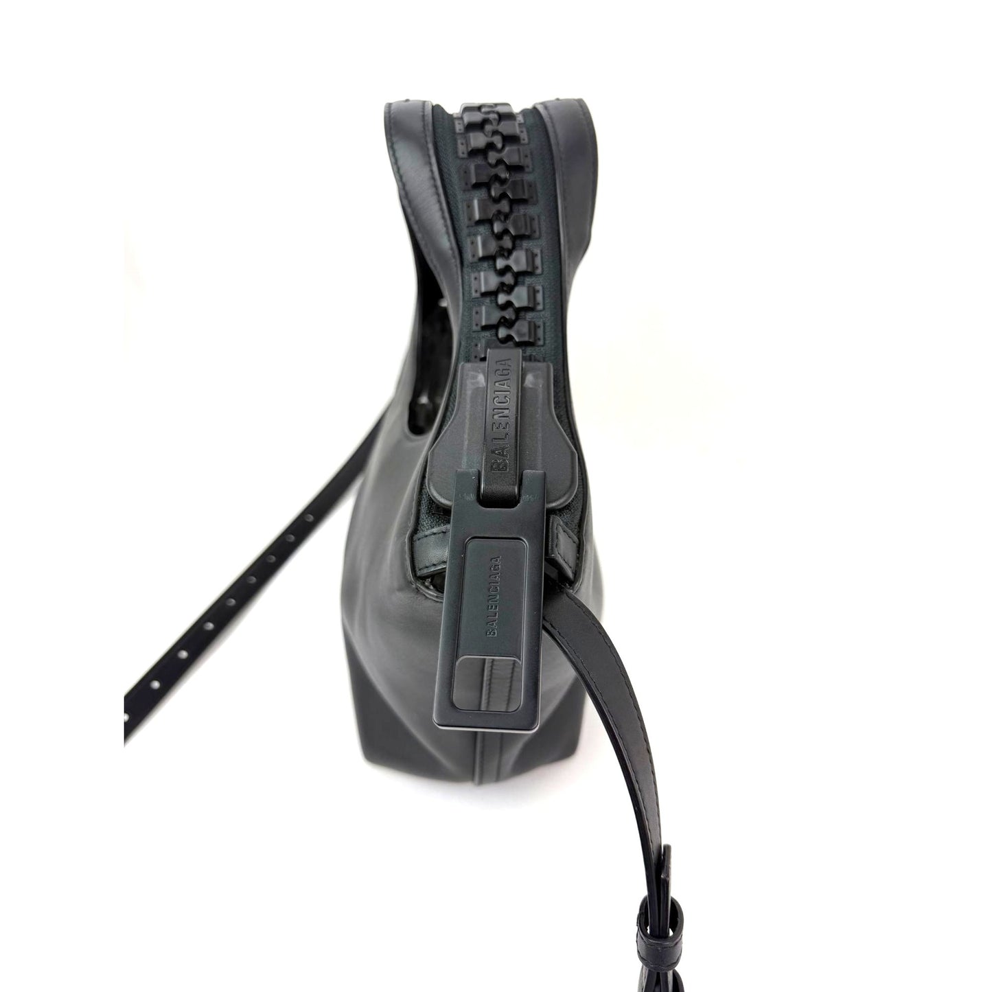 
                  
                    Balenciaga Calfskin Leather Megazip Black Shoulder Bag
                  
                