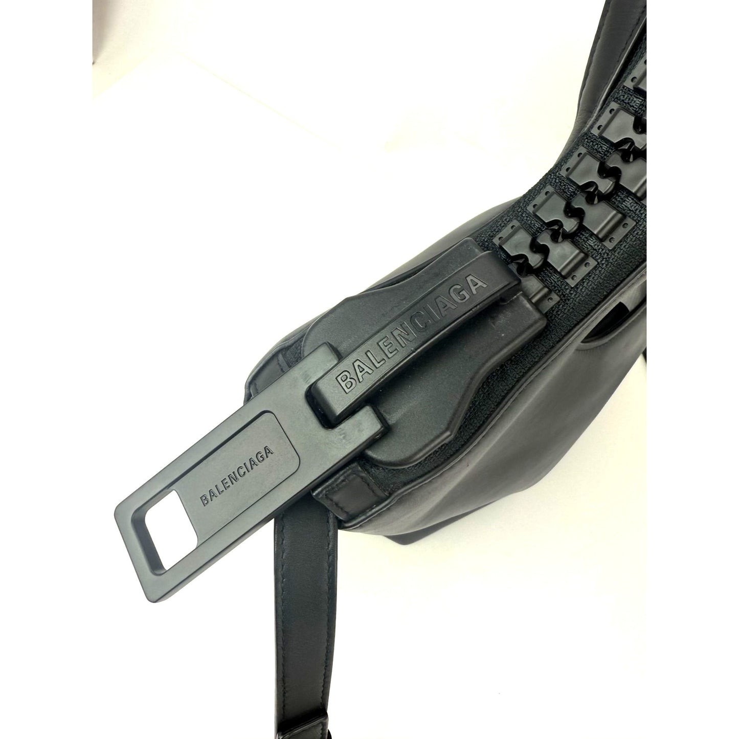 
                  
                    Balenciaga Calfskin Leather Megazip Black Shoulder Bag
                  
                