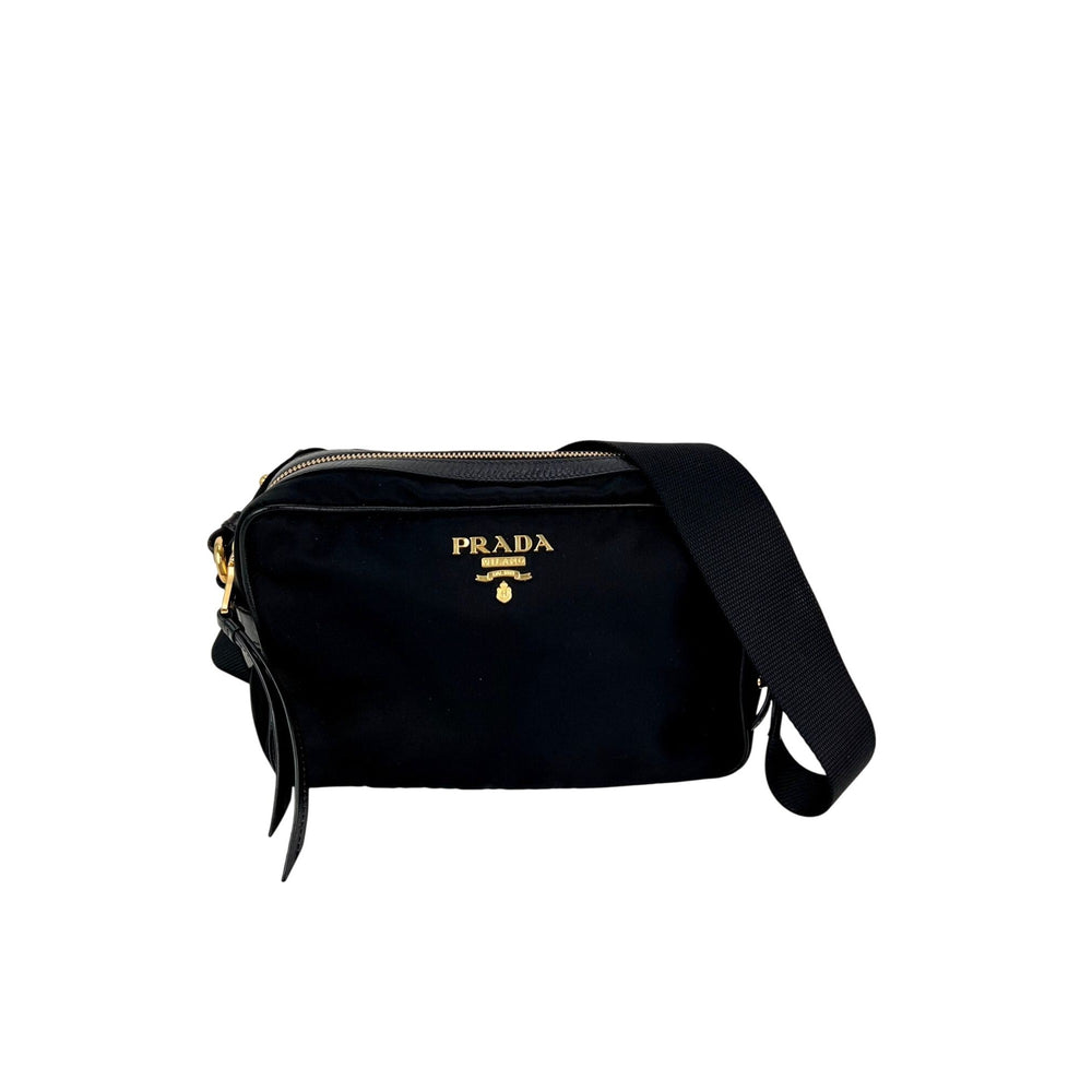 Prada Tessuto Nylon Bandoliera Black Crossbody Camera Bag