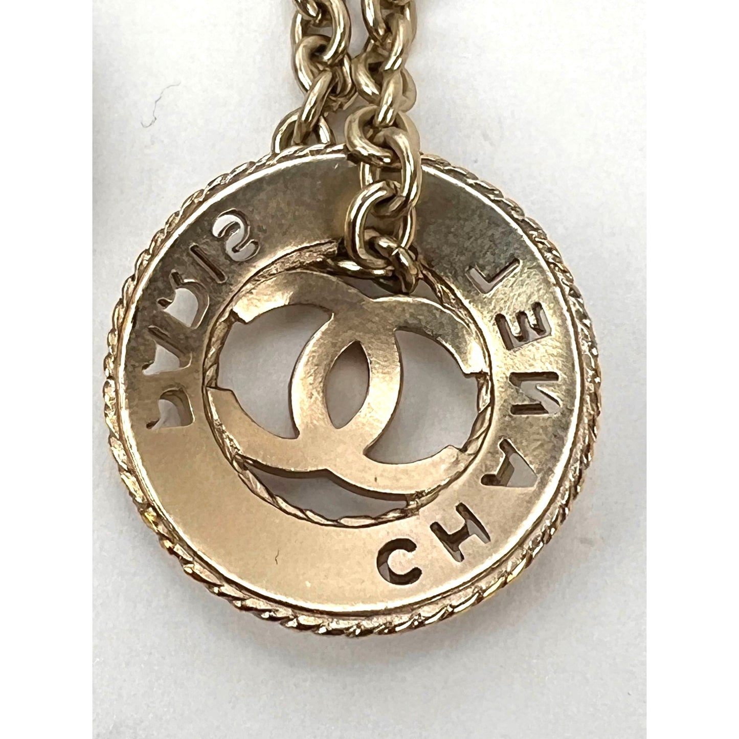 
                  
                    Chanel Gold Chain Logo Dangle CC Earrings
                  
                