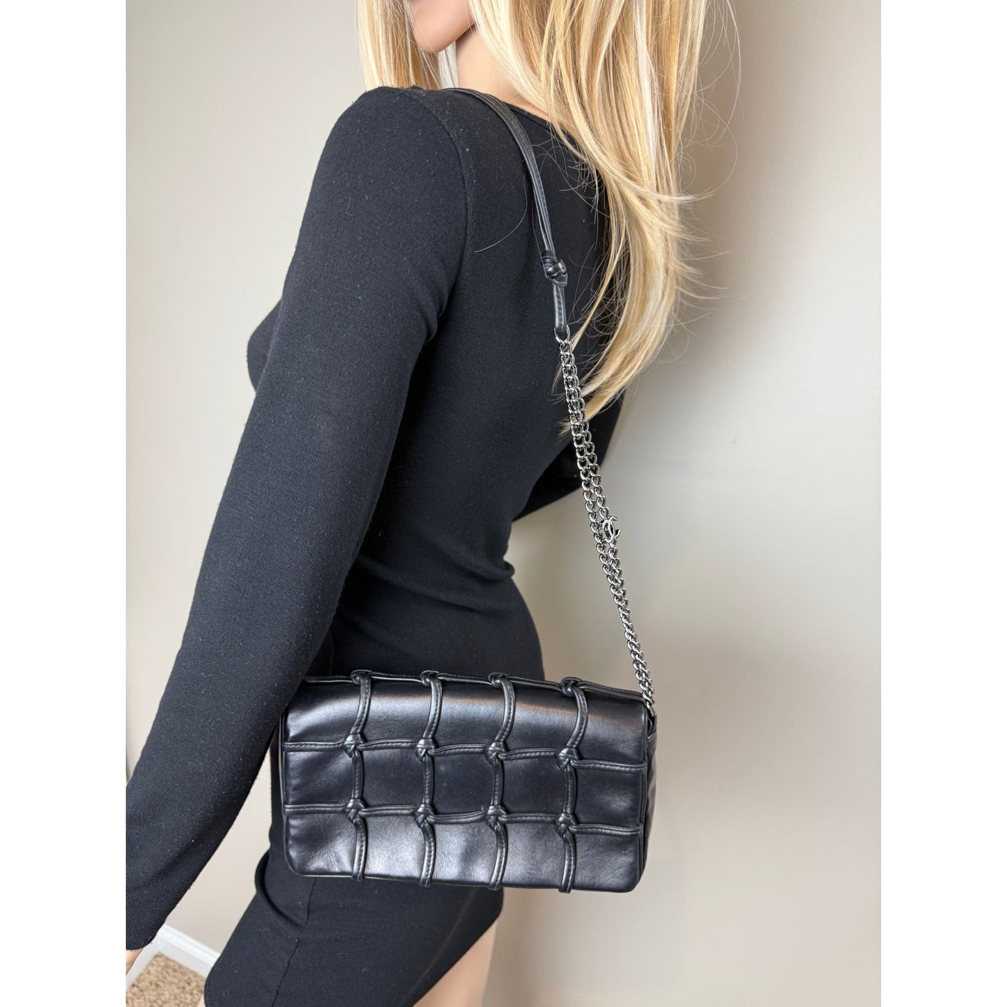 
                  
                    Chanel Lambskin Cruiser Quilted Knot Flap Shoulder Bag
                  
                