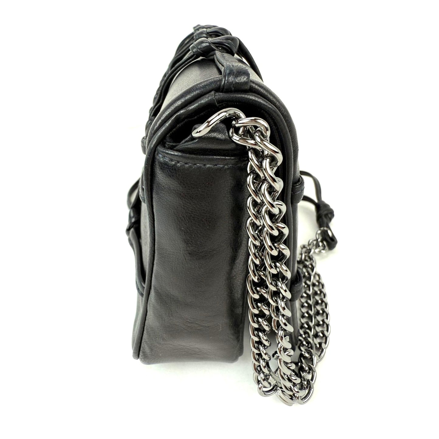 
                  
                    Chanel Lambskin Cruiser Quilted Knot Flap Shoulder Bag
                  
                