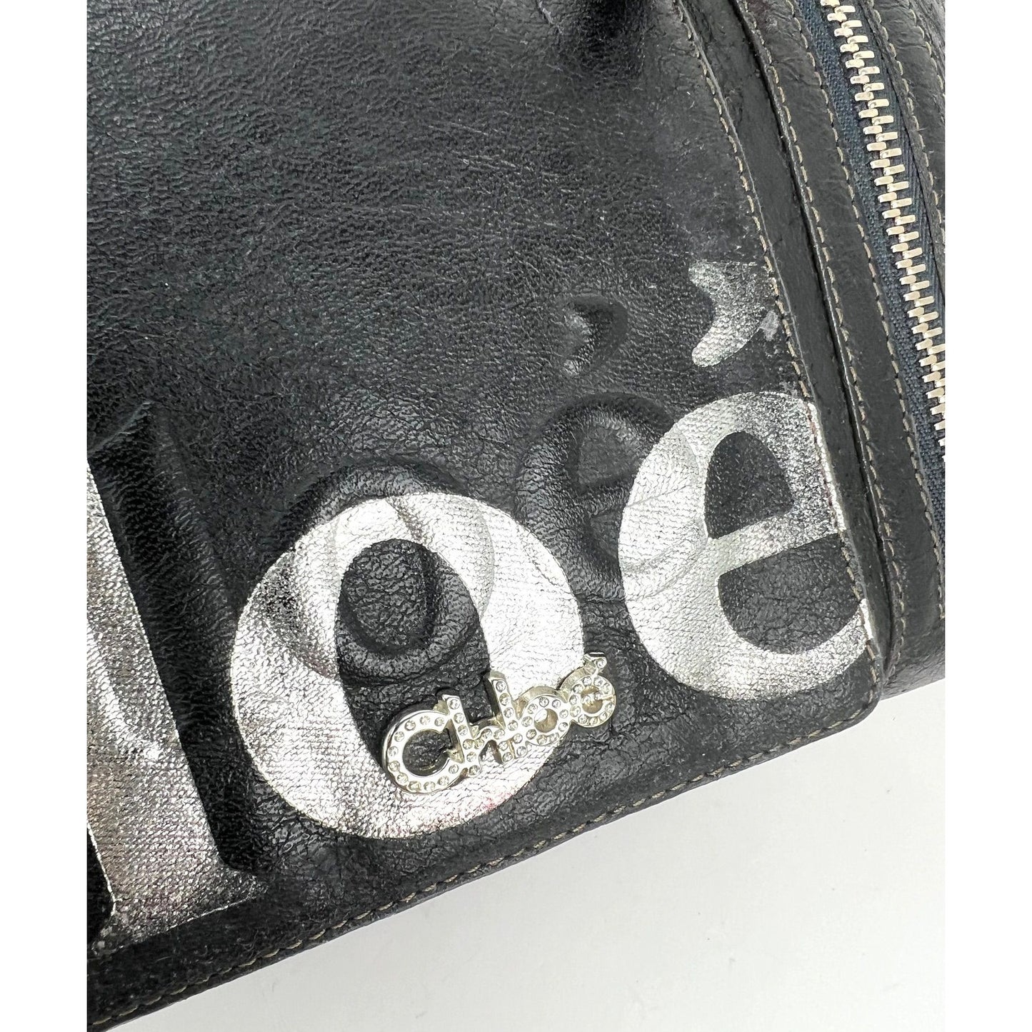 
                  
                    Chloe Eclipse Logo Embellished Black Leather Tote  EBAY LIVE
                  
                