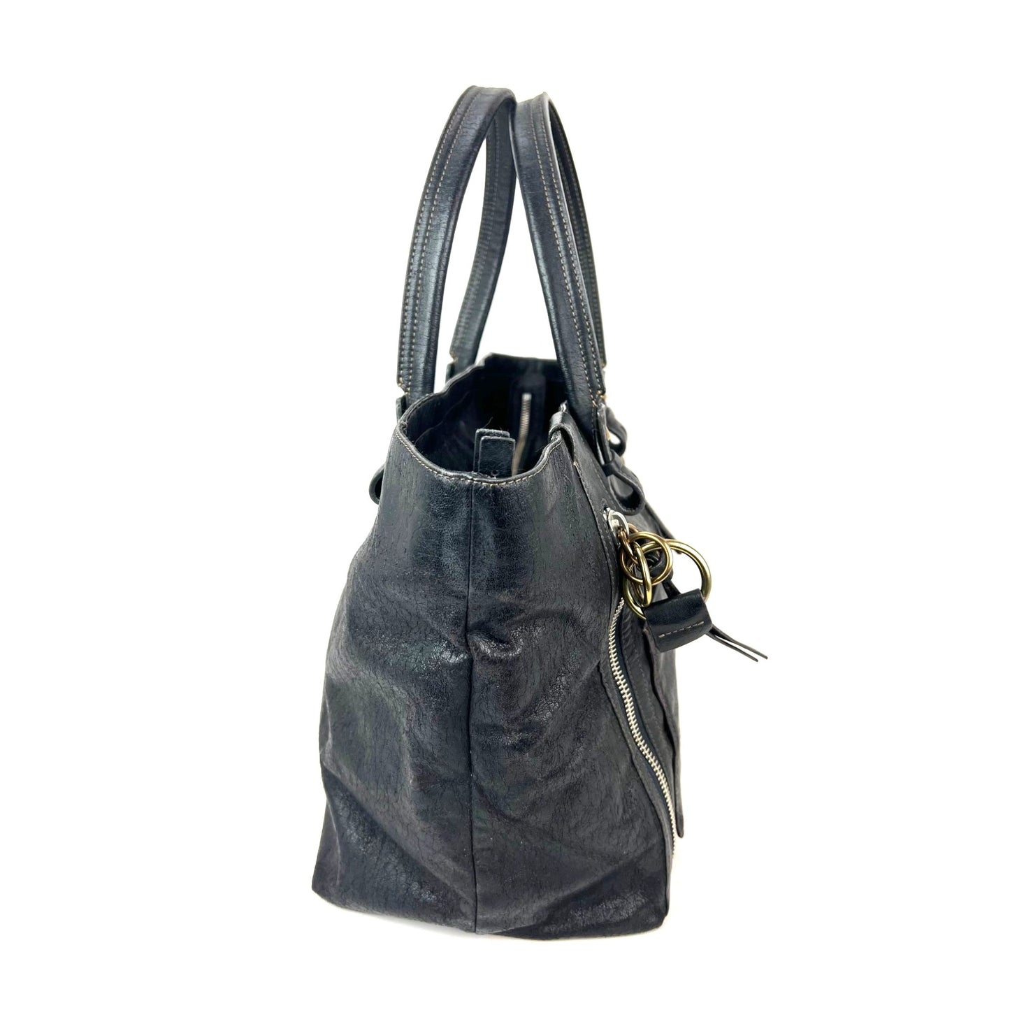 
                  
                    Chloe Eclipse Logo Embellished Black Leather Tote  EBAY LIVE
                  
                