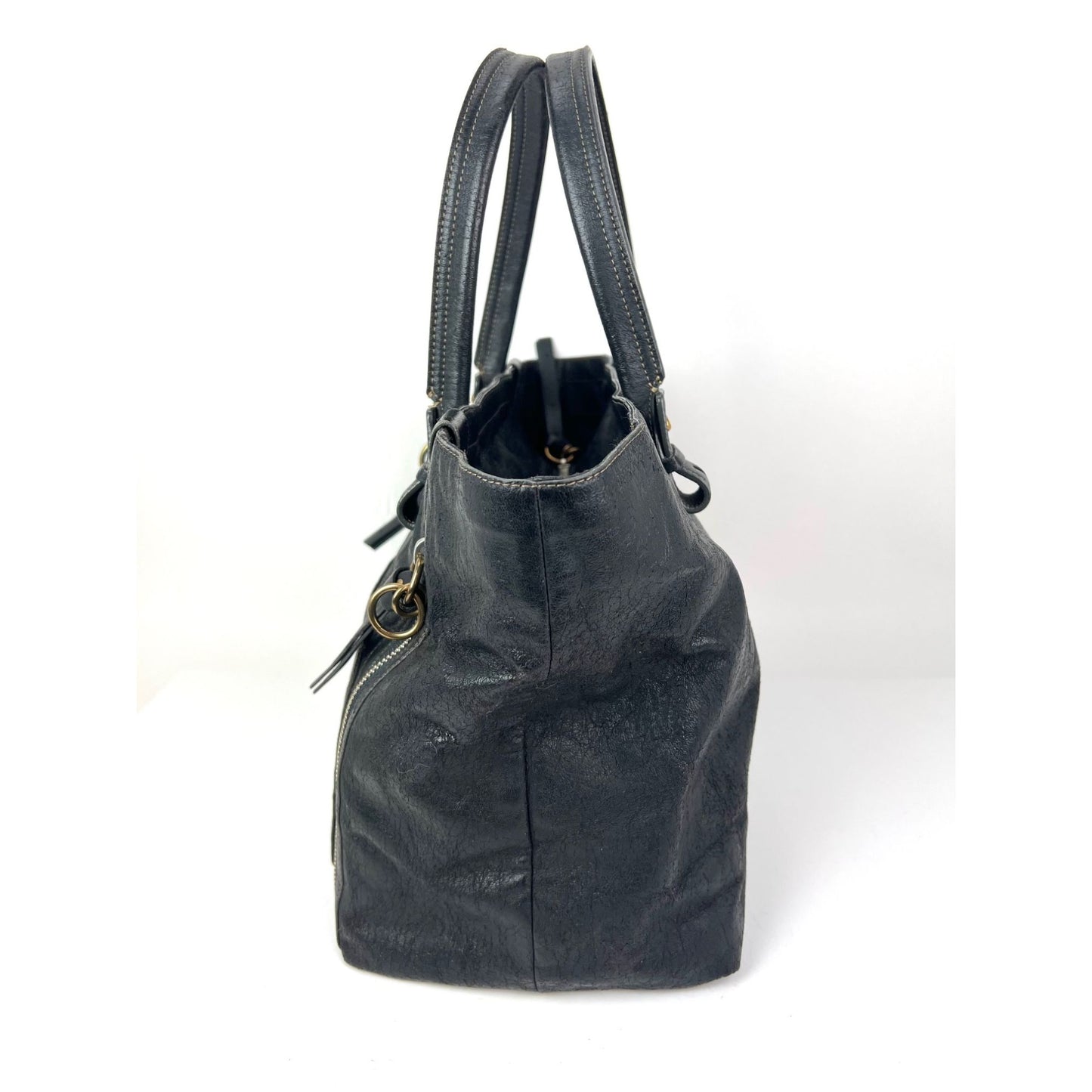 
                  
                    Chloe Eclipse Logo Embellished Black Leather Tote  EBAY LIVE
                  
                