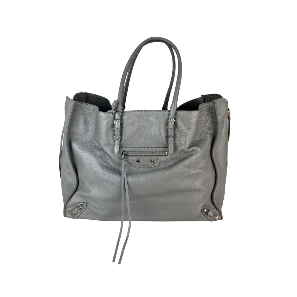 Balenciaga Veau Papier A4 Zip Around Grey Shoulder Bag