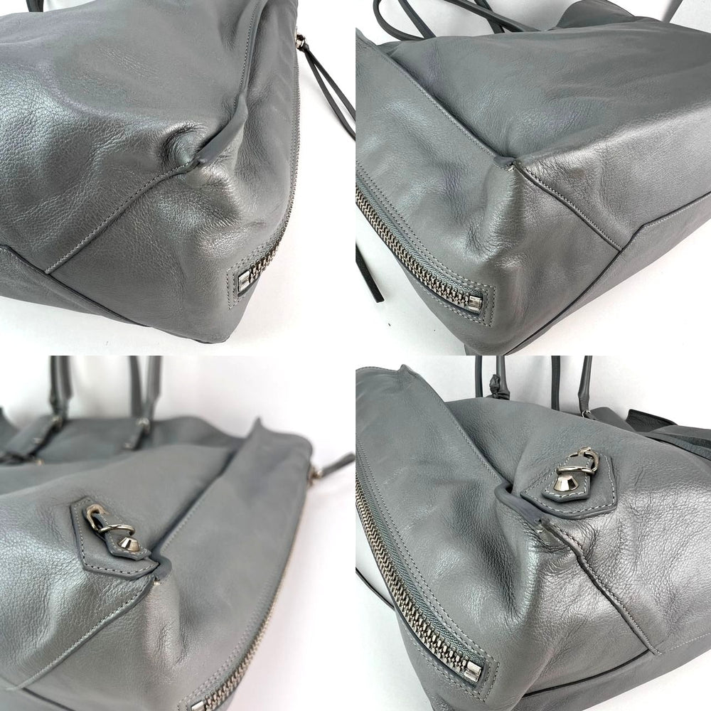 
                  
                    Balenciaga Veau Papier A4 Zip Around Grey Shoulder Bag
                  
                