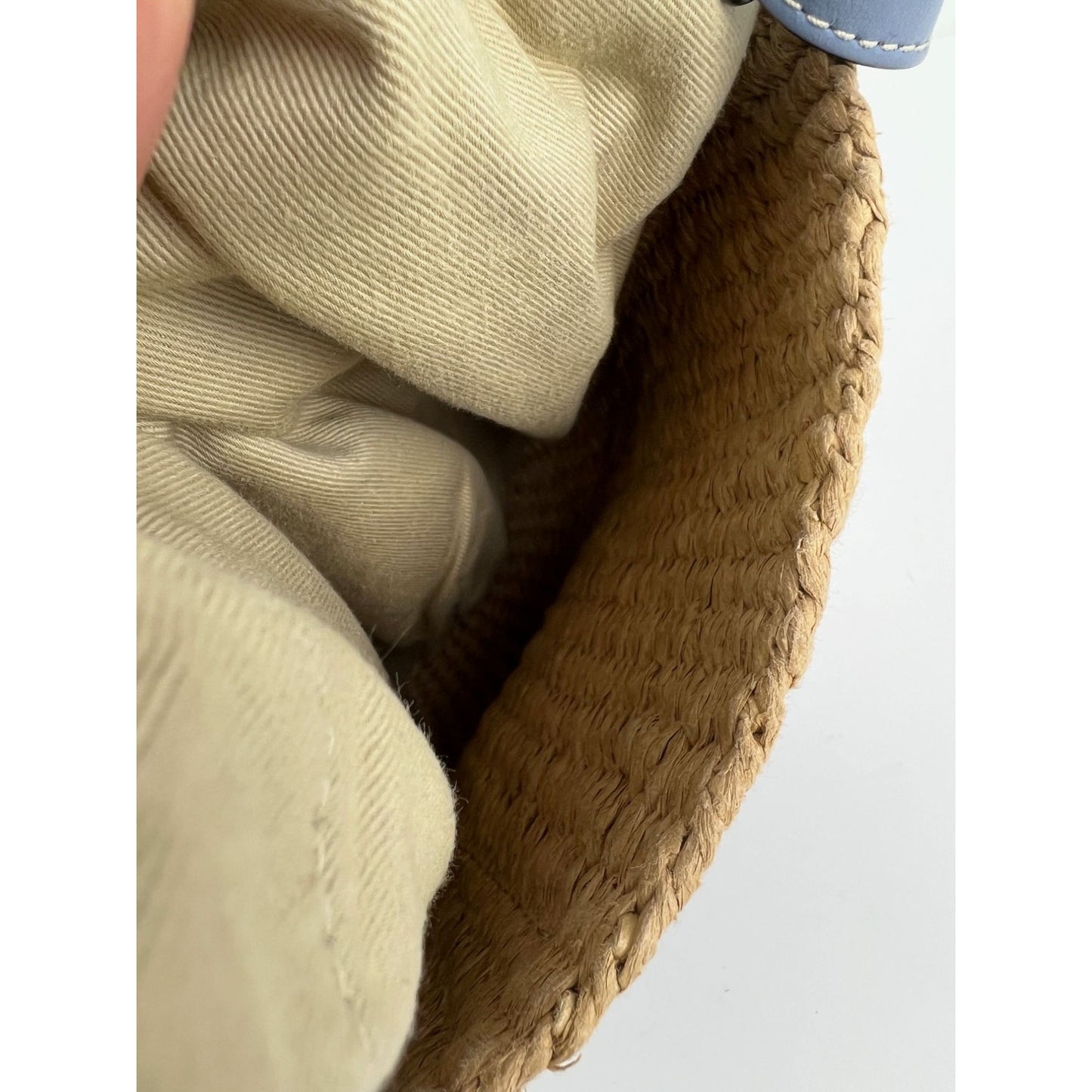 
                  
                    Chloe  X mifuko Raffia Blue Leather Basket Shoulder Bag
                  
                