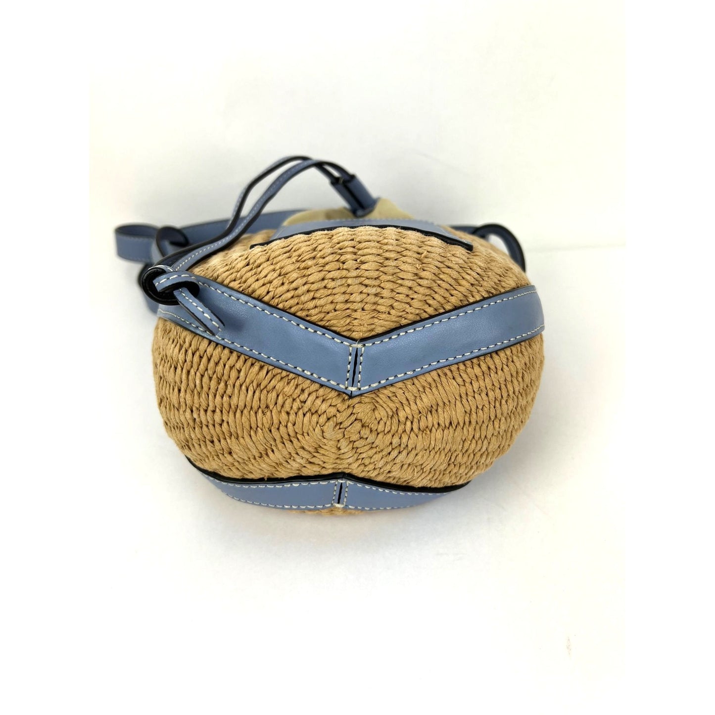 
                  
                    Chloe  X mifuko Raffia Blue Leather Basket Shoulder Bag
                  
                