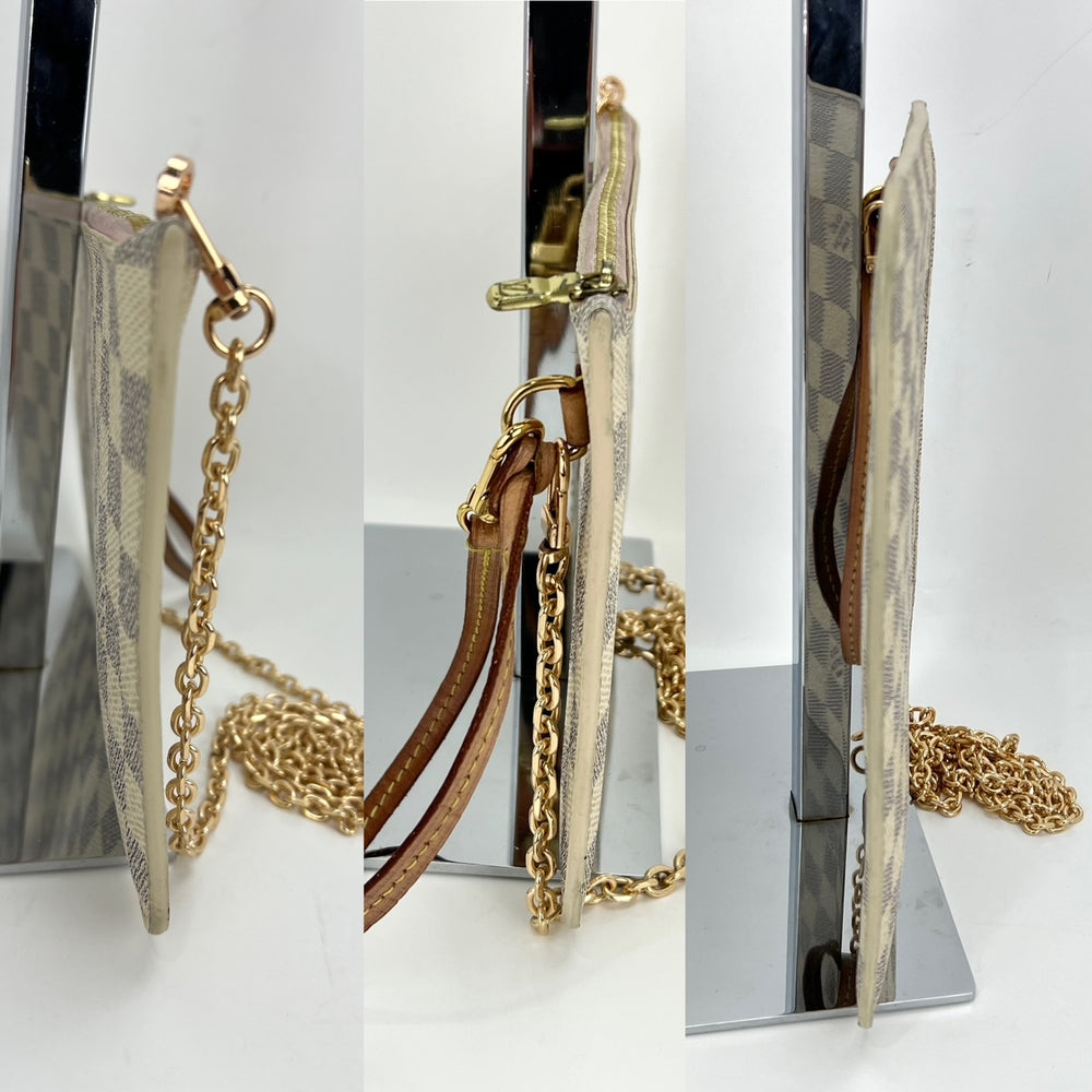 LOUIS VUITTON Pochette Damier Azur Clutch Crossbody Bag from NEVERFULL –  Debsluxurycloset
