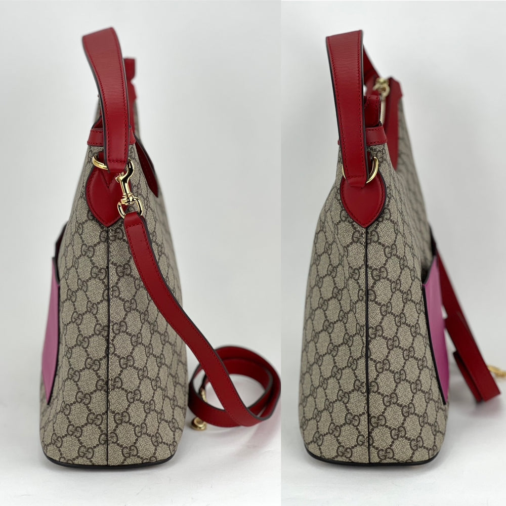 Gucci Red Leather Floral Embroidered Small Dionysus Shoulder Bag - Yoogi's  Closet