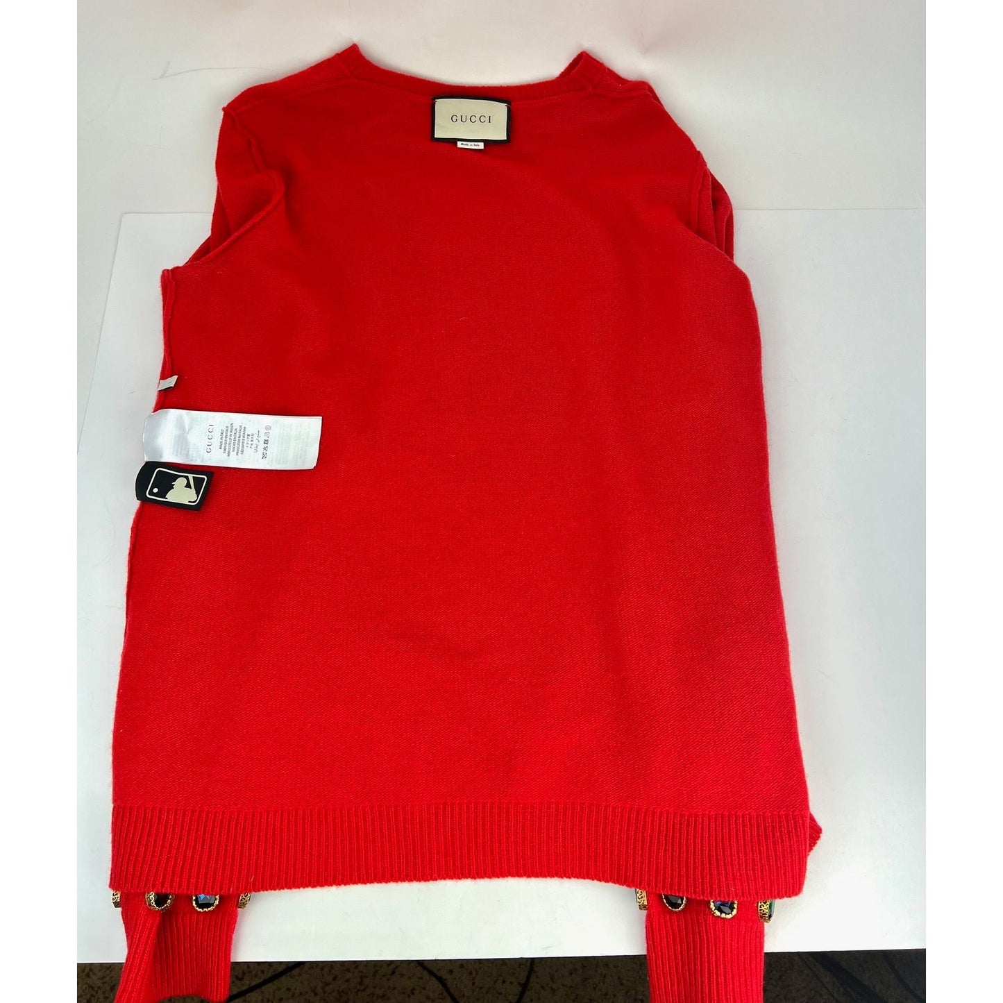 
                  
                    Gucci Womens NY Yankees Wool Red Sweater Pullover
                  
                