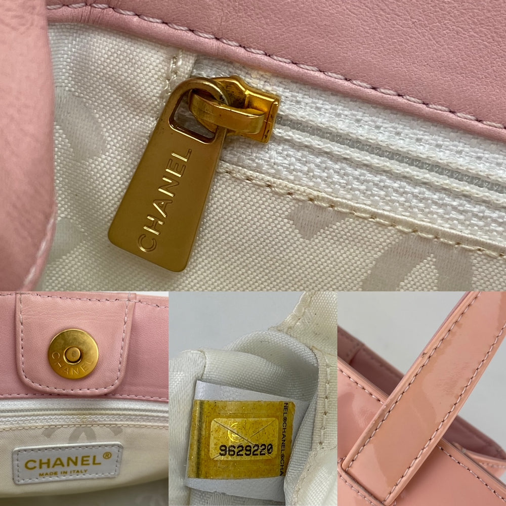 Chanel Triple CC Small Pink Leather Bag Preowned