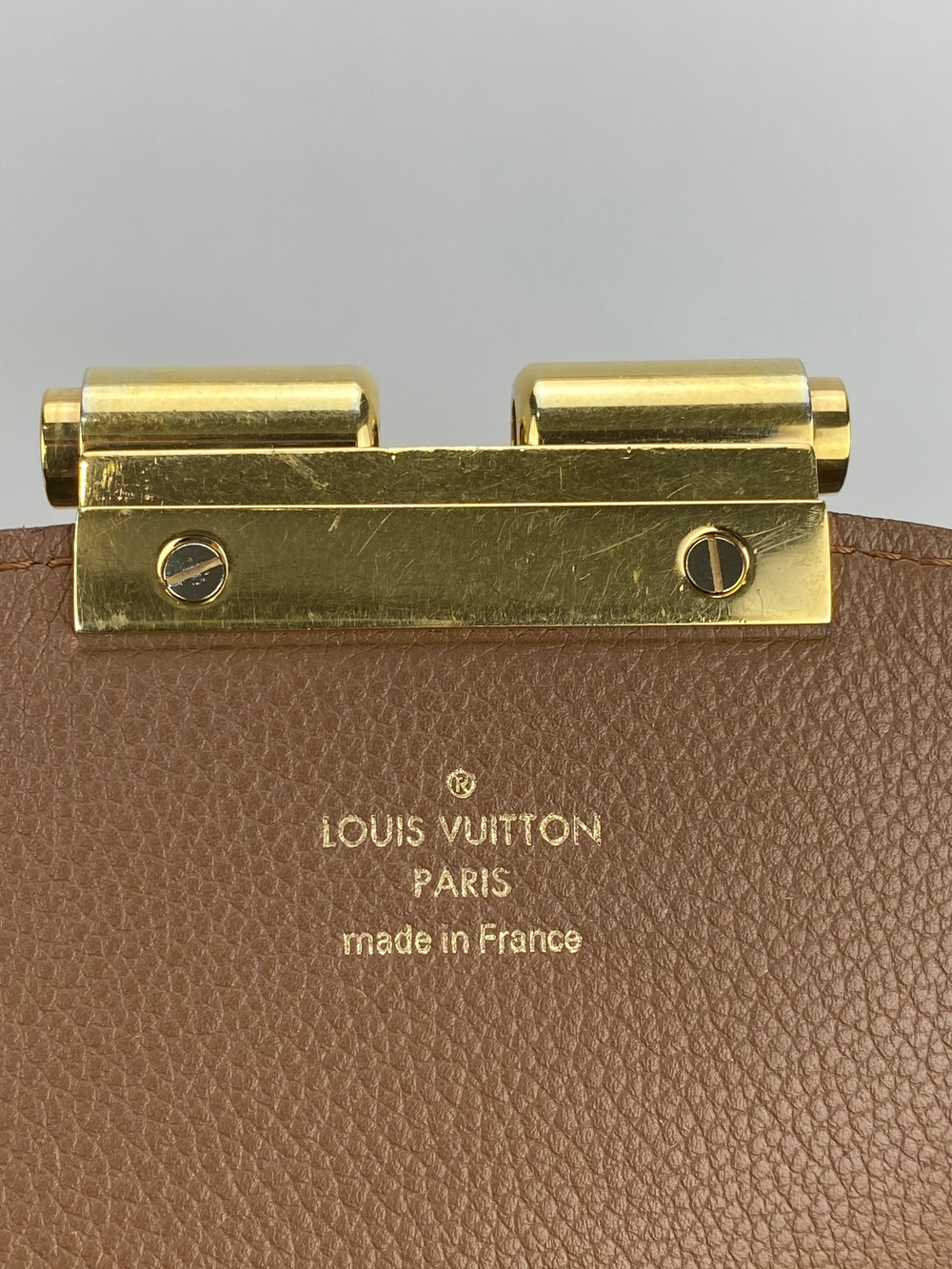 Authentic Louis Vuitton Classic Monogram Camel Olympe Shoulder