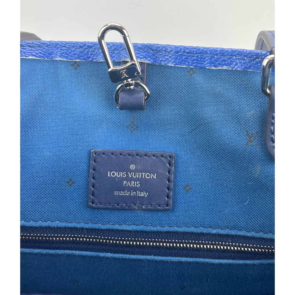 Louis+Vuitton+OnTheGo+Blue+Interior+Tote+GM+Multicolor+Canvas for