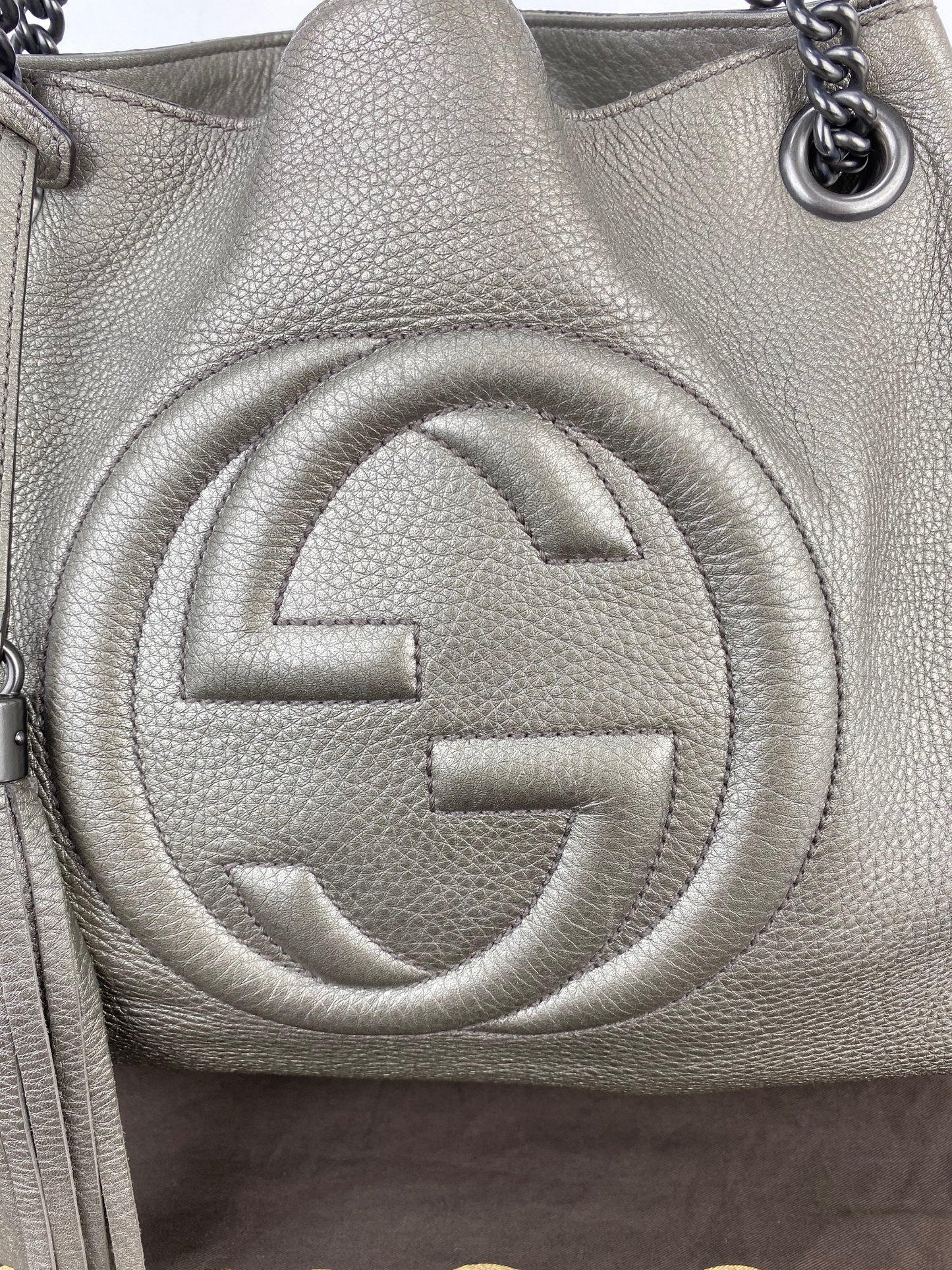 Gucci Tan Pebbled Leather Soho Hobo Bag, myGemma